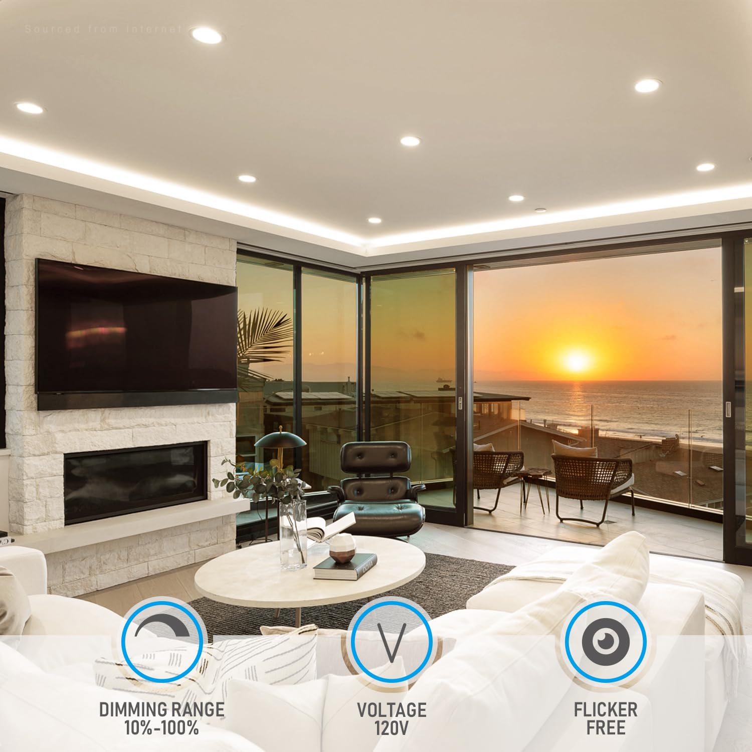 TORCHSTAR Premium Series 6 Inch Ultra-Thin LED Recessed