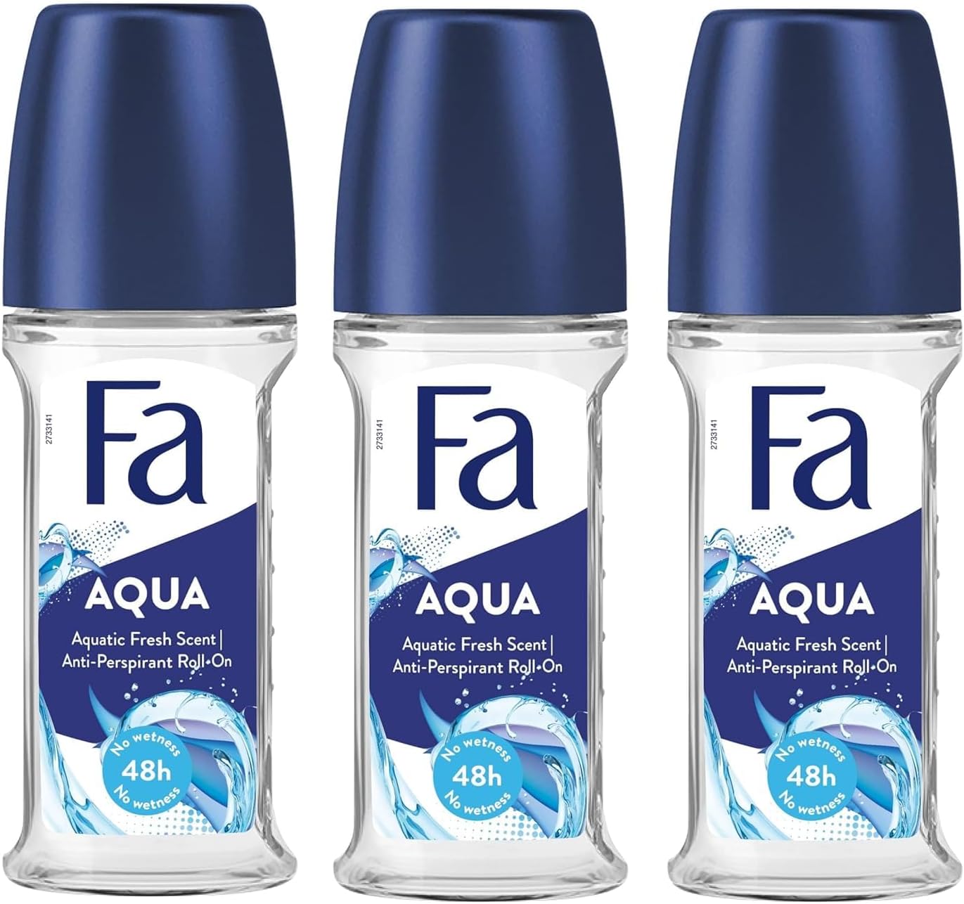 Aqua Aquatic Fresh Roll On Deodorant And Antiperspirants 50ml X 3 (Pack Of 3)