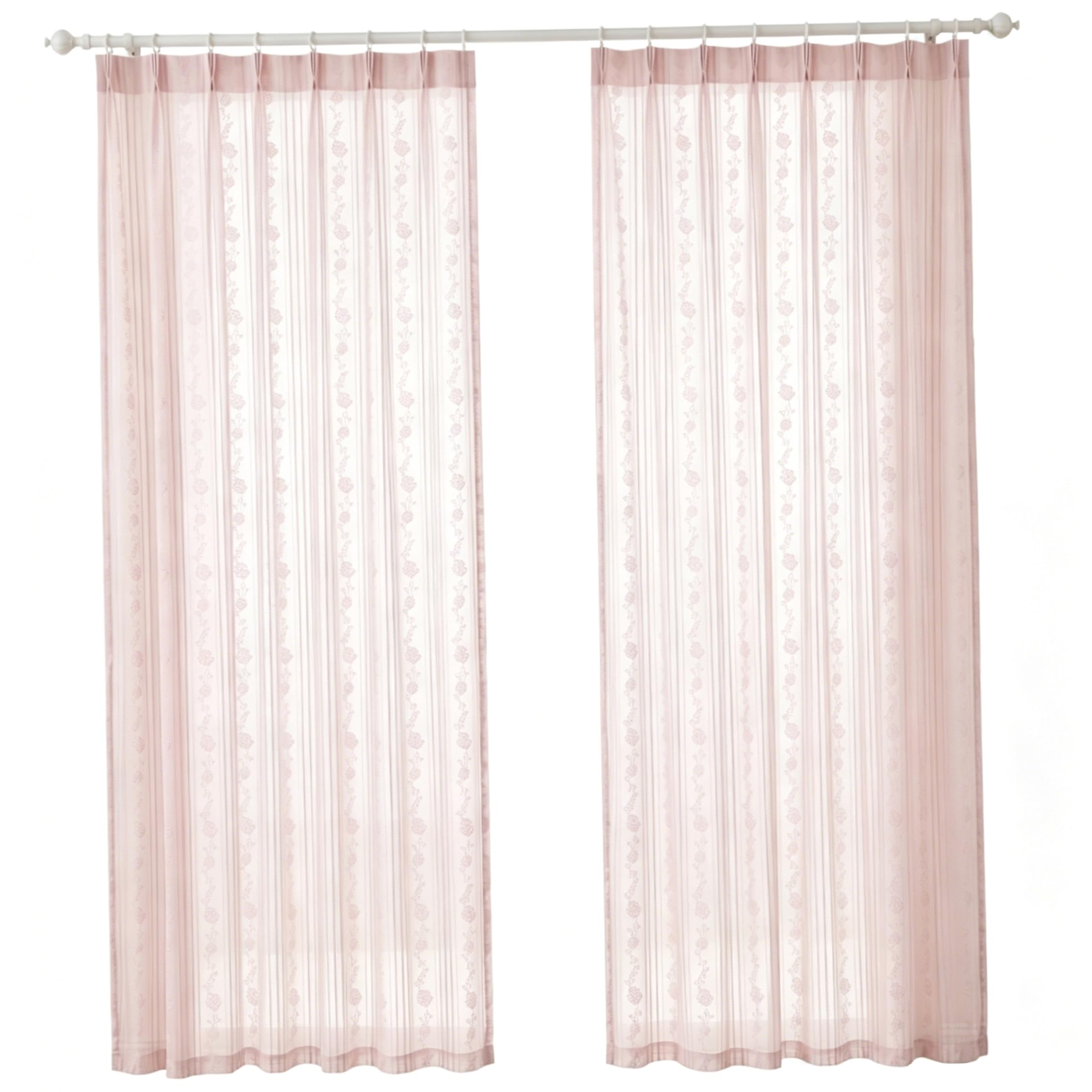 Rideaux transparents en dentelle 52x95 pouces style princesse pour chambre de fille
