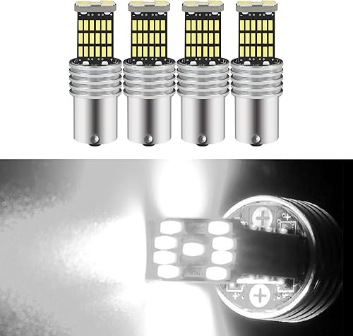 Zufoty 4 bombillas de señal de giro para automóvil, bombillas LED de señal de giro, luces de marcha atrás superbrillantes, 1156 bombillas LED para
