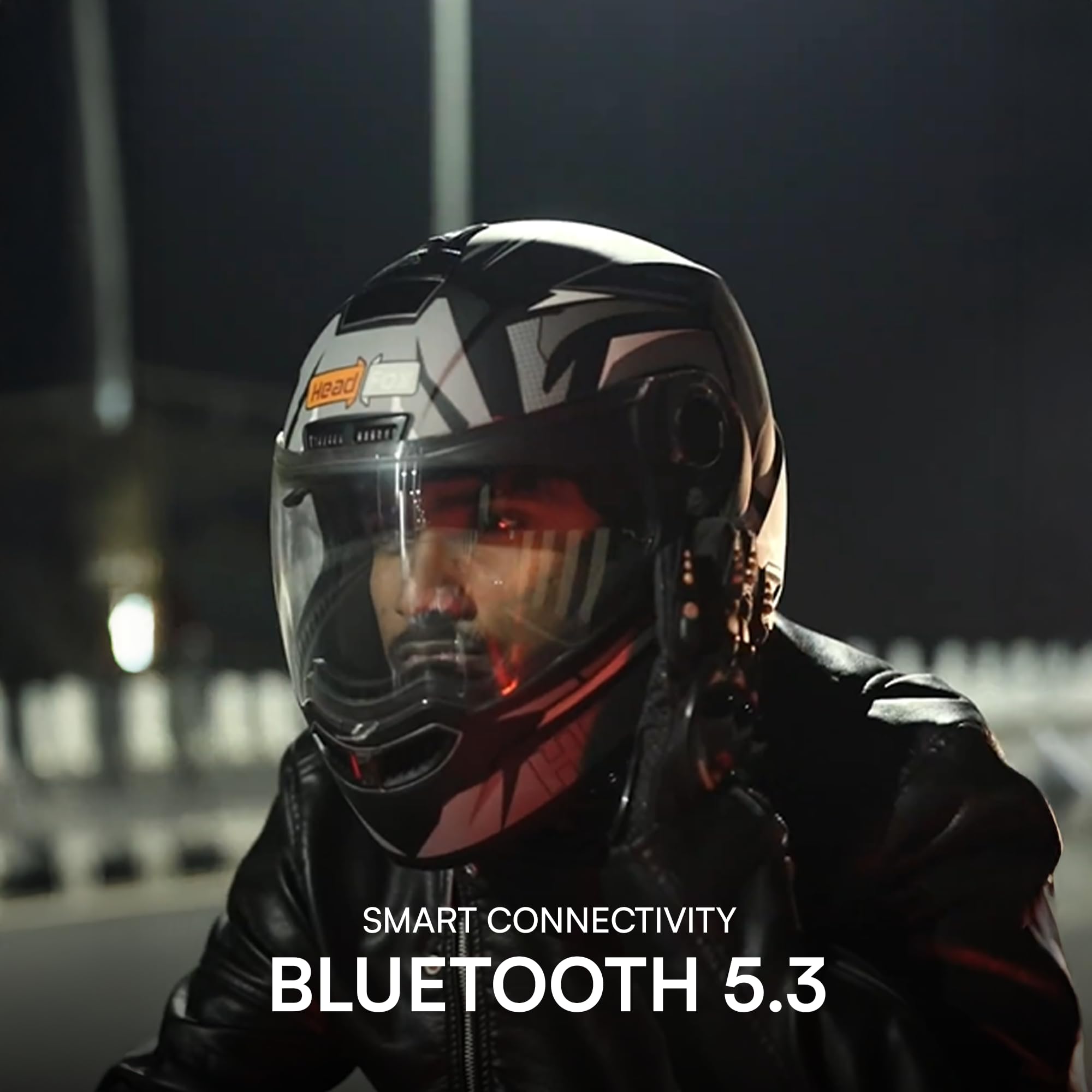 HEADFOX N2F Metro Flip-up Bluetooth Helmet for Men Bike | Waterproof Smart Helmet | ISI Certified | Built-in Bluetooth | Matte Grey Medium (58 CM) 3