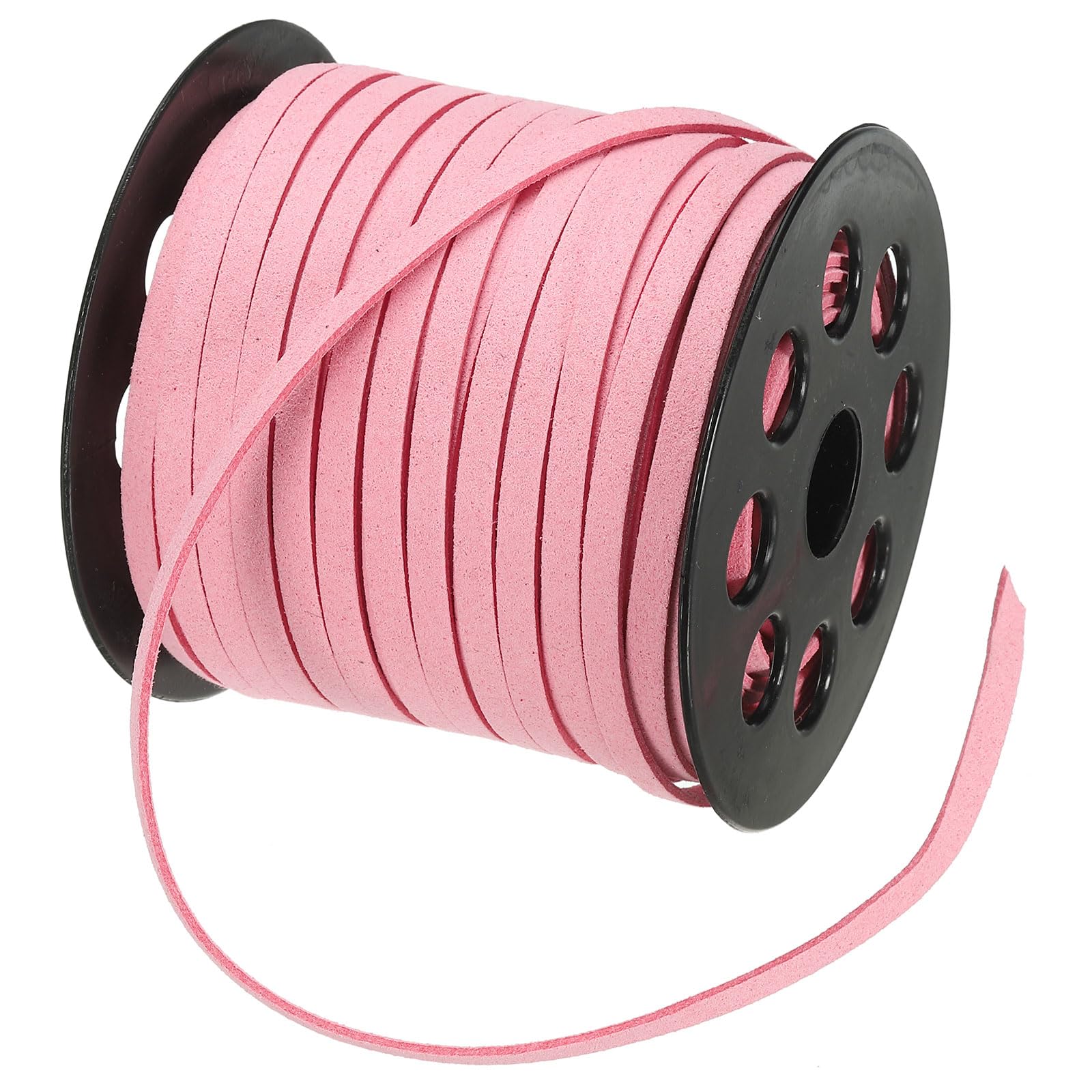 Corde en cuir suédé synthétique PATIKIL rose, fil plat de qualité pour loisirs créatifs