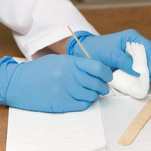 Miniatura 7 de Adenna Miracle guantes de nitrilo sin polvo para exámenes 38mil de color azul tamaños de XP a XG S Azul 2