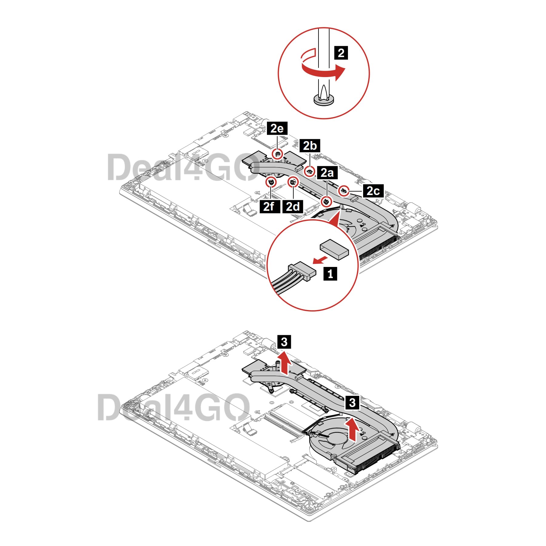 Deal4GO Modulo ventola di raffreddamento CPU e dissipatore di calore 5H41B77310 5H41B77311 di ricambio per Lenovo Thinkpad P15v T15p Gen 3 (UMA)