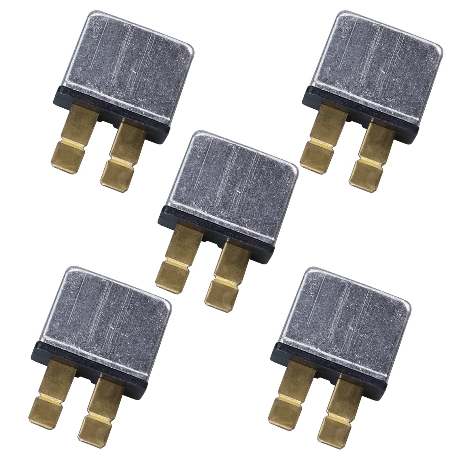 ZOOKOTO 5pcs 25A Plug In Mounting Automotive Circuit Breaker 25A Snap Off 2 Sections Balde Terminal Fuse 25Amp