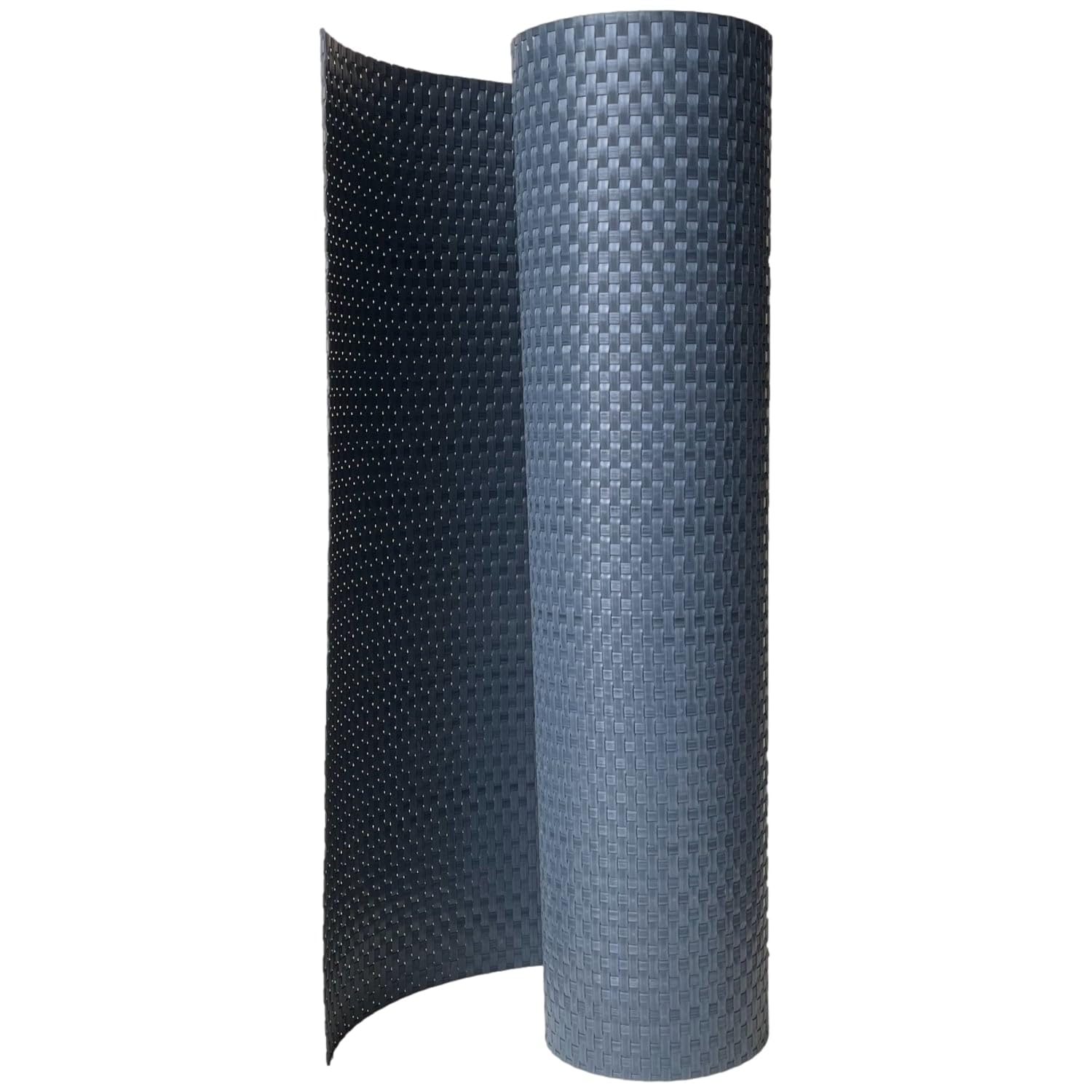 workingHOUSE Balkon Sichtschutz Meterware 120 cm – Polyrattan Balkonverkleidung in Anthrazit, wetterfeste Balkonbespannung & Sichtschutzstreifen