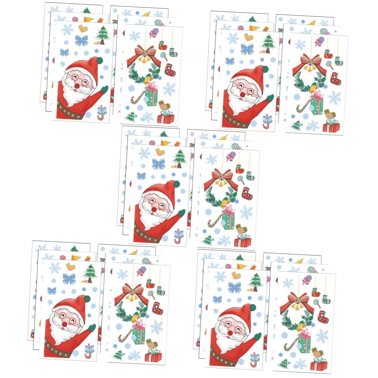 TOPBATHY 30 Hojas Pegatinas Navideñas Para Ventanas Calcomanías De Ventanas De Renos Pegatinas En Las Ventanas Calcomanías De Ventana De Papá Noel Decoración Navideña De Polivinilo