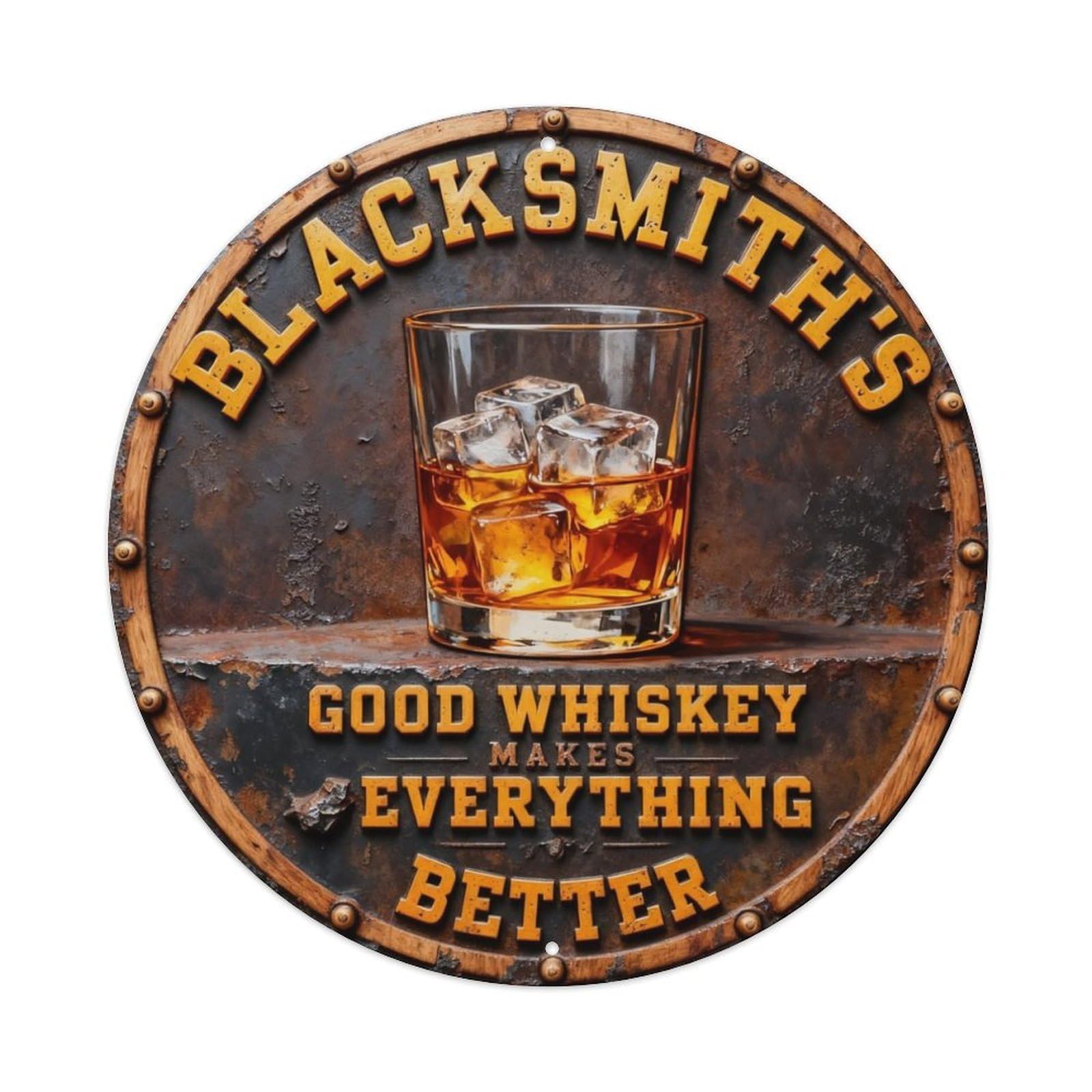 Good Whiskey Makes Everything Better Metal Tin Sign Plaque