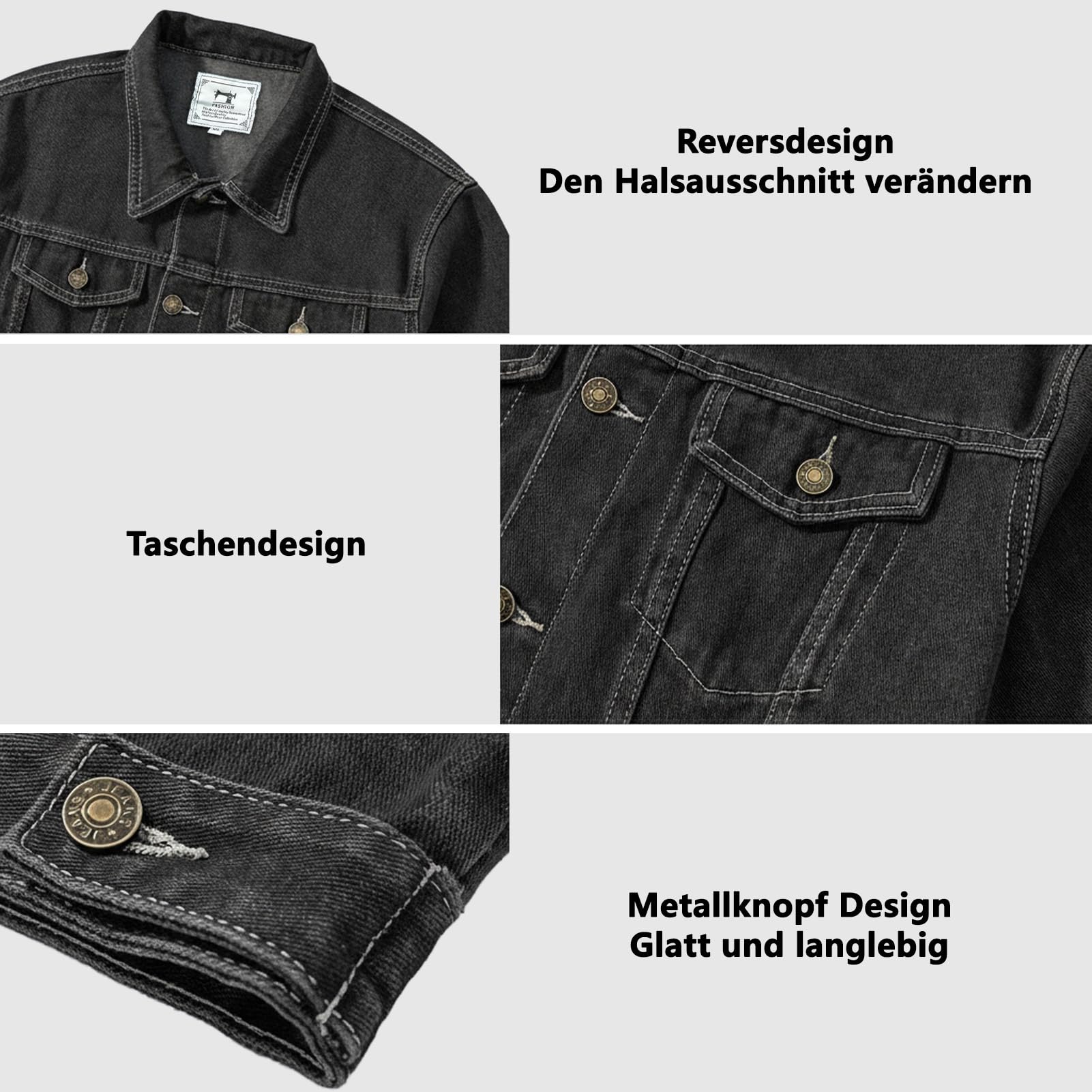Giacca di jeans da uomo Giacche in denim lavato, giacca da mezza stagione primaverile autunno cappotto vintage giacca da uomo classica denim cargo coat slim fit giacca transizione