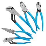 GS-50 5pc Pliers Set &vert; Made in USA &vert; Forged High Carbon Steel &vert; Includes Tongue & Groove&comma; Linemen&apos;s&comma; Long Nose and Cutting Pliers