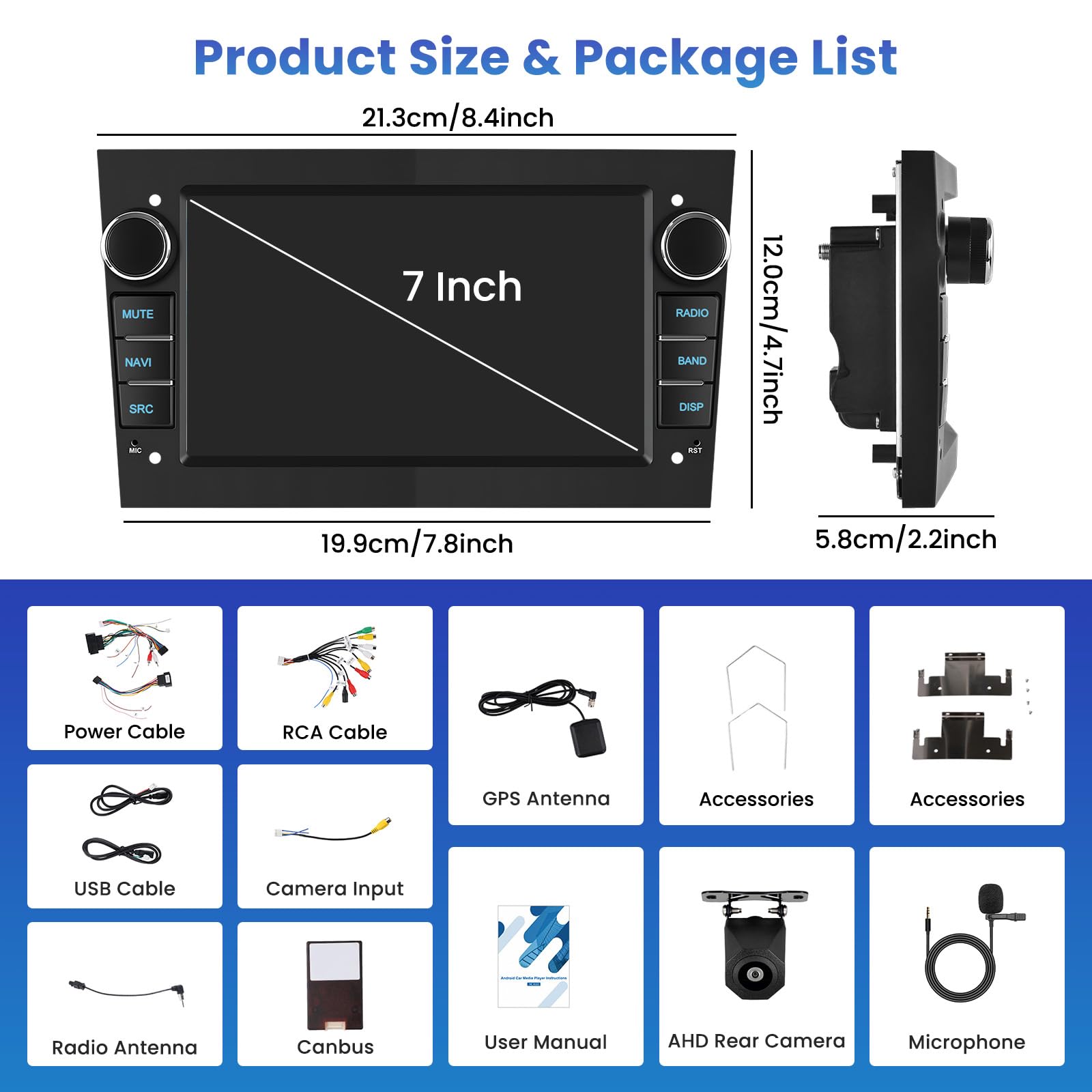 Inefala 2G+64G Autoradio Android 15 para Opel Corsa Astra Antara Vectra