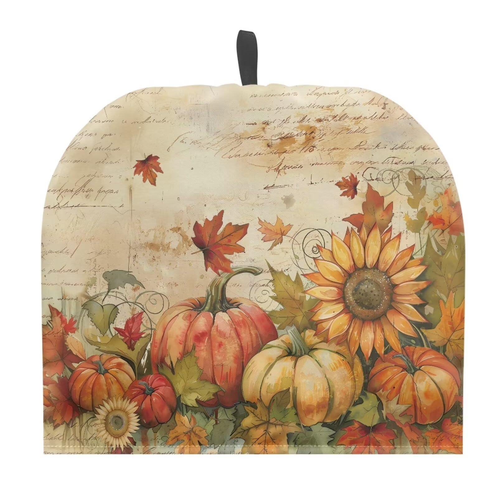 Hudotybom Fall Pumpkin Tea Pot Cozies Thanksgiving Coffee Breakfast Warmer Teapot Dustproof Insulated Covers Tea Kettle Quilt for Kitchen