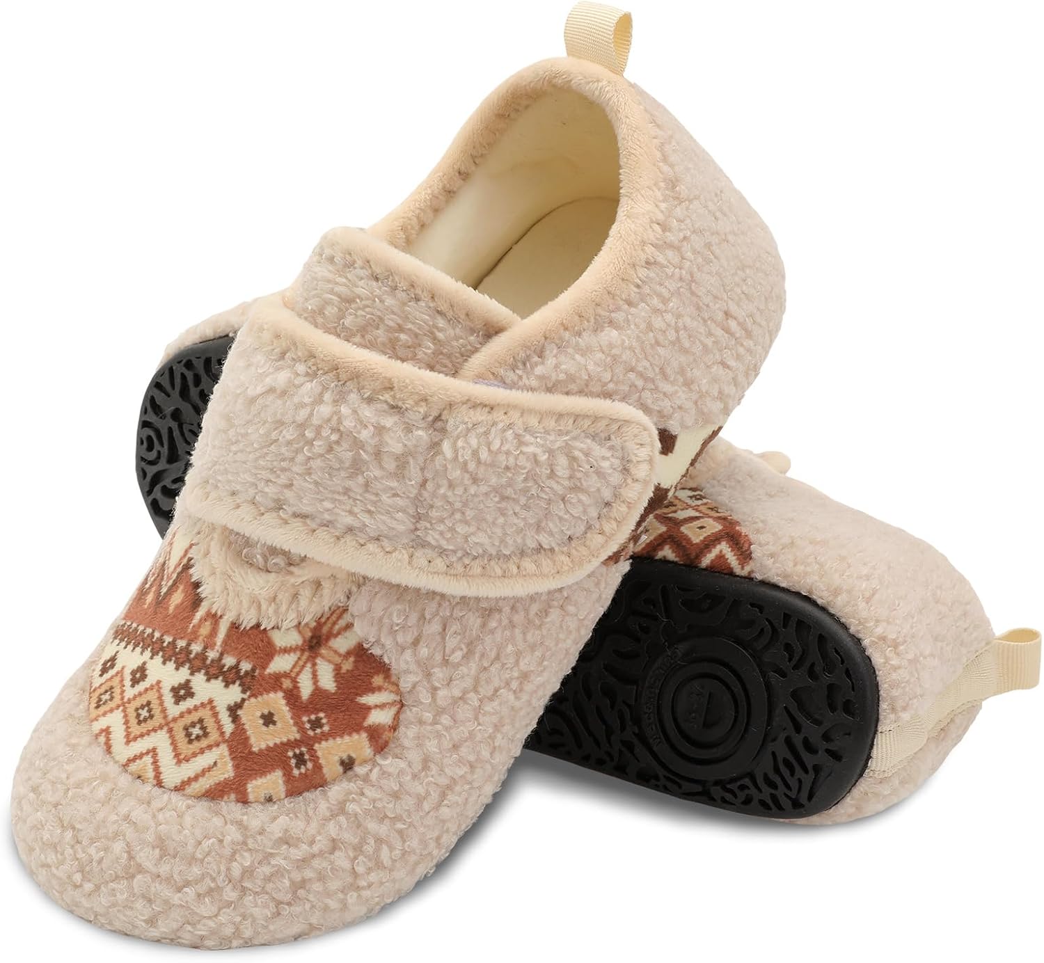 BARERUN Women Slippers Adjustable Wide Diabetic House Slippers for Women Soft-Lightweight House Shoes with Rubber Sole Indoor/Outdoor