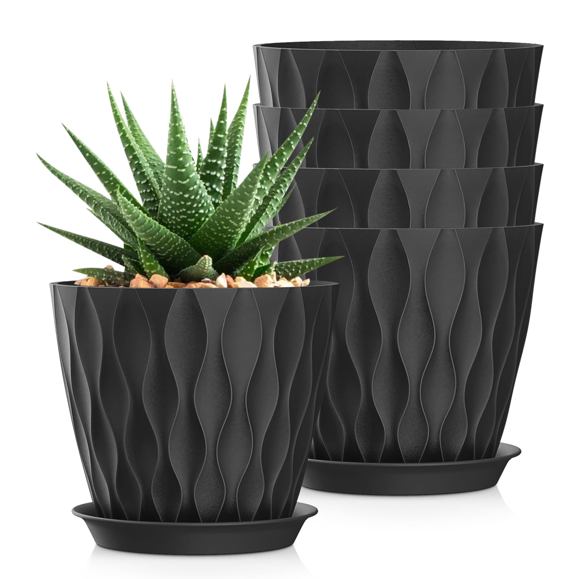 Colorful 4 Inch Plant Pots - 6 Pack -28 Colorful 4 Inch Plant Pots - 6 Pack -28
