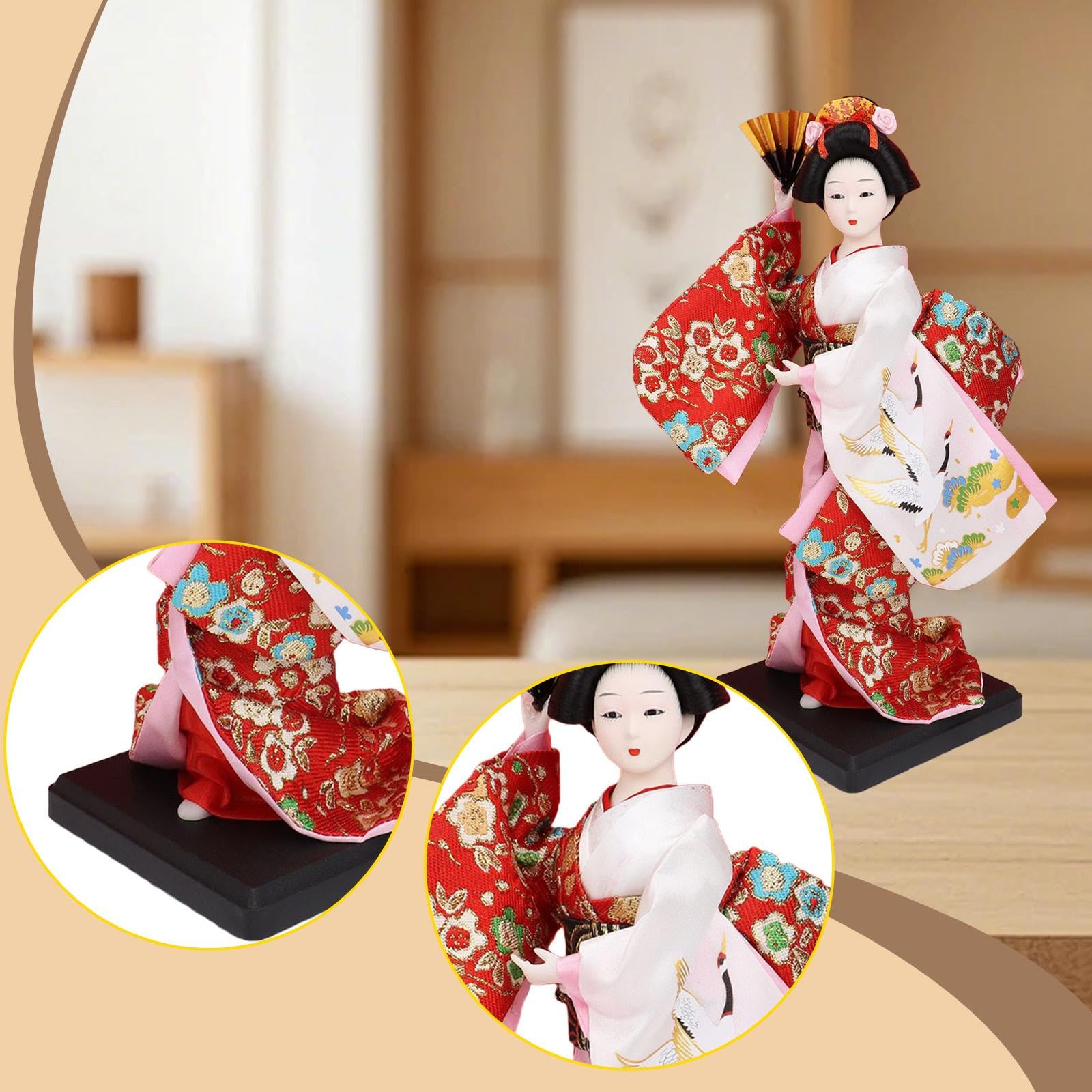 Amazon.co.jp: PEWETE 26cm 芸者着物人形 和風ドール 装飾 伝統日本
