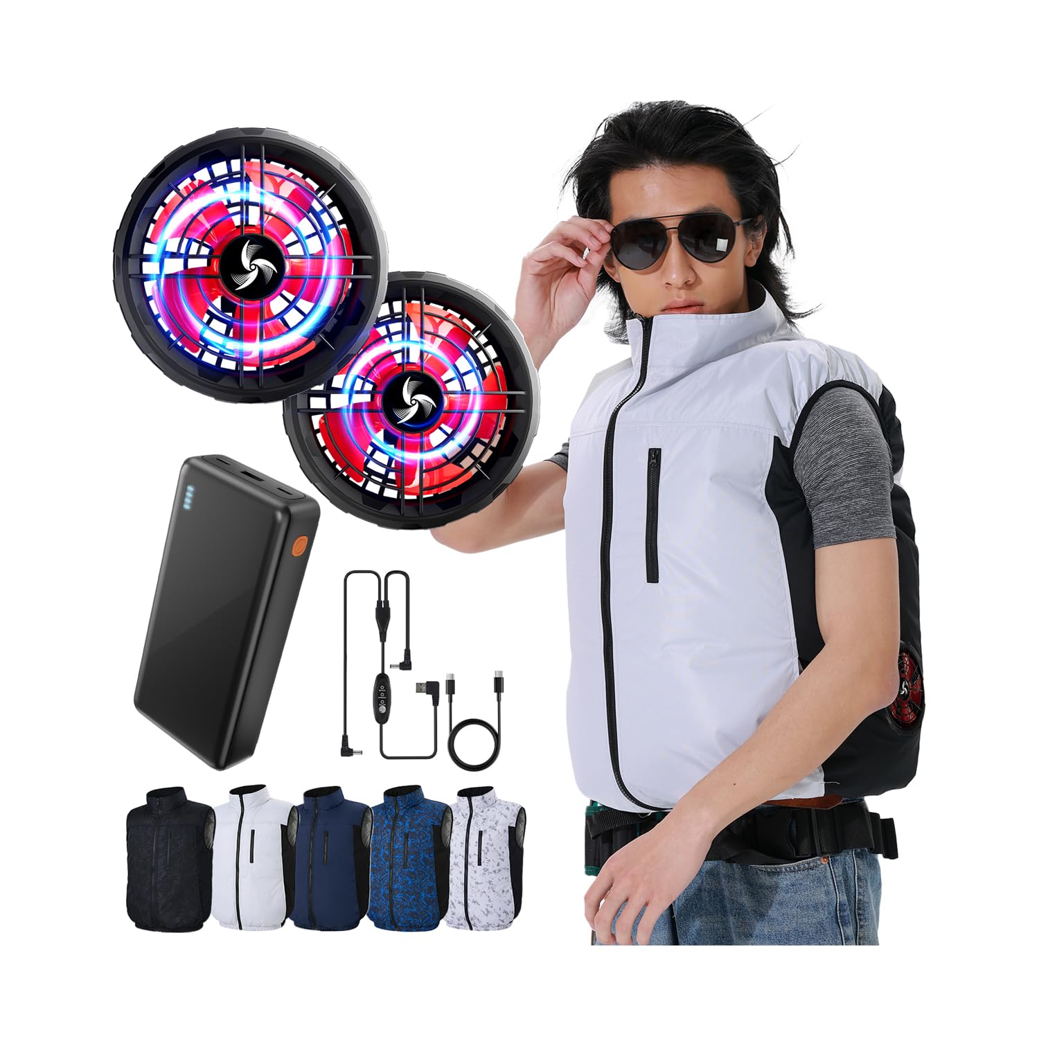 Amazon.co.jp: [TREKOR] 2026夏最新 空調作業服 ファン付きベスト