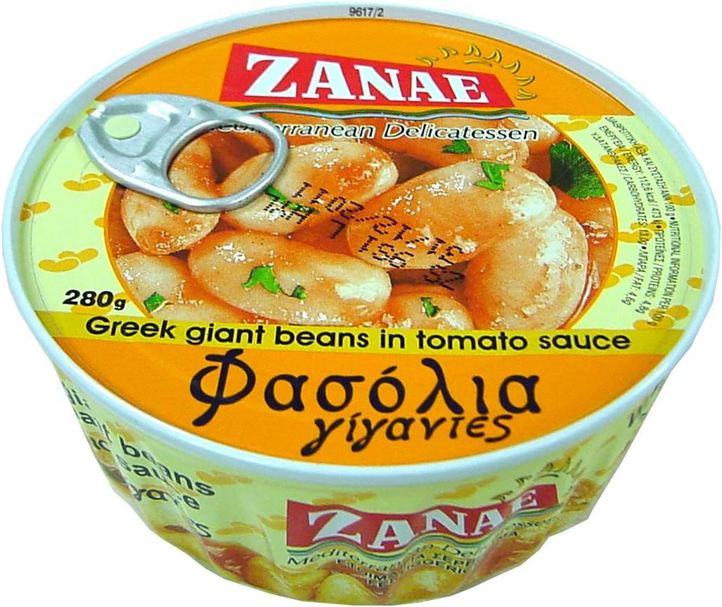 Zanae Greek Giant Baked Beans (Gigantes) 10 Oz Easy-open Can