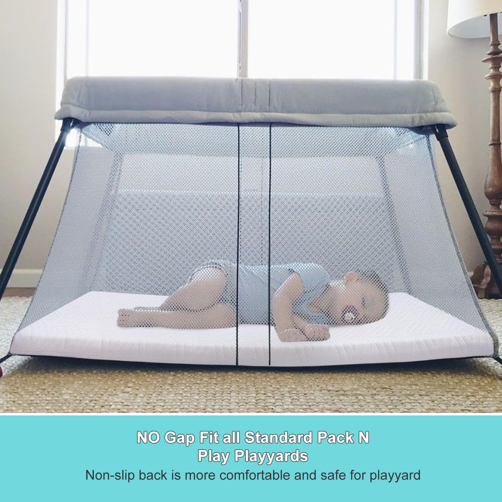 Pack and Play Mattress (38"x26"x1") With Soft Washable Cover,Premium