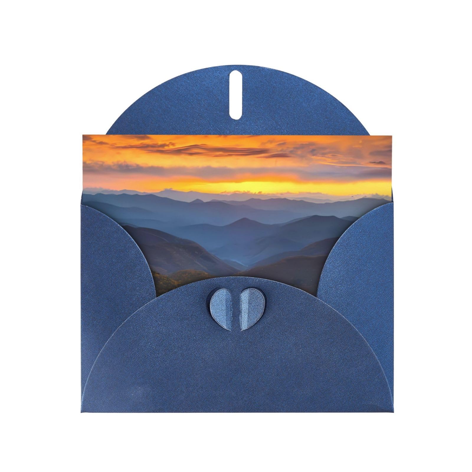 Blue Blue Ridge Parkway Mountains High-Grade Pearl Paper Greeting Card :: 4x6 In,For Birthday Card Party Invitation Card