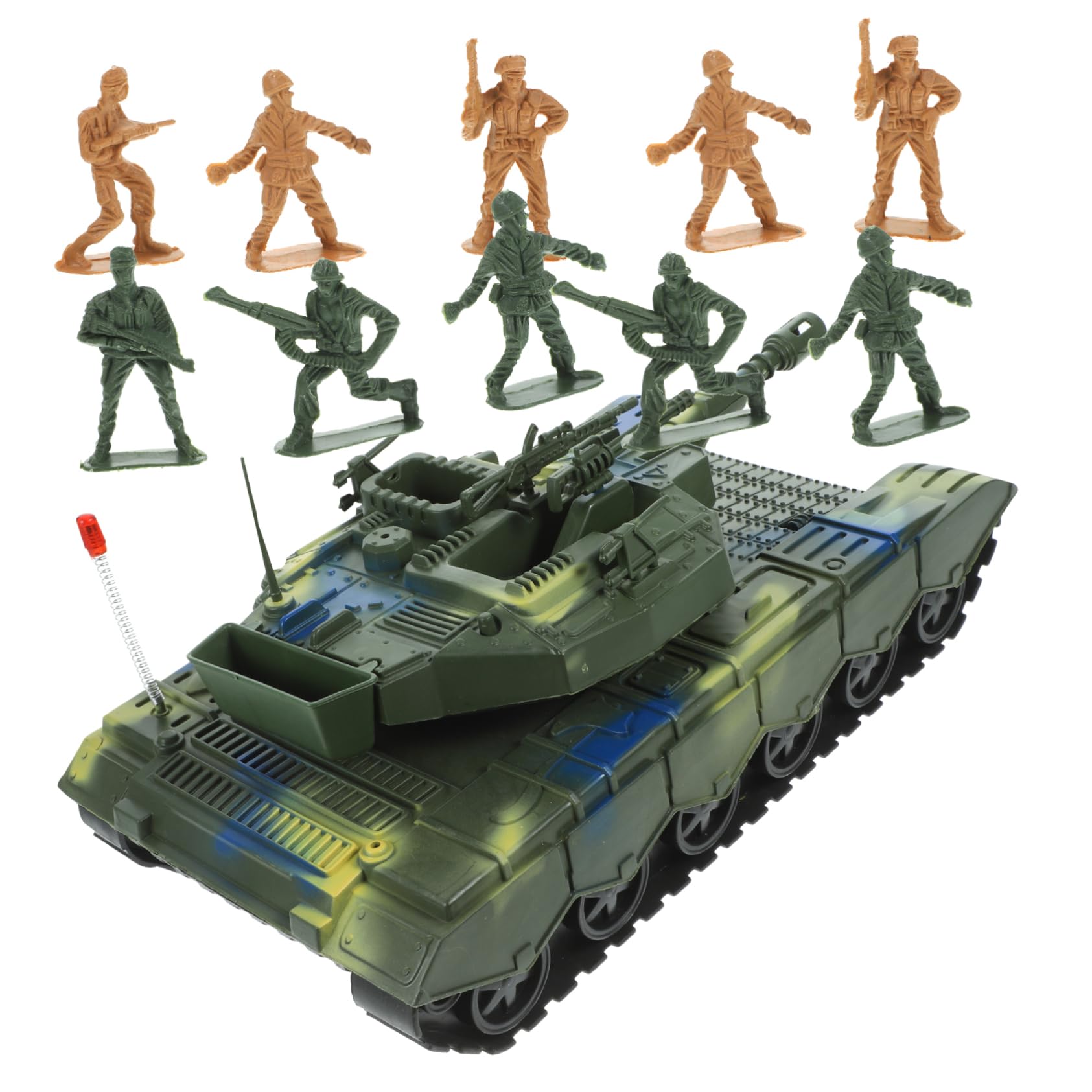 1set Giocattoli Tank Con Soldatini Casuali Inerziale Per Per Giochi Simulazione e Militari