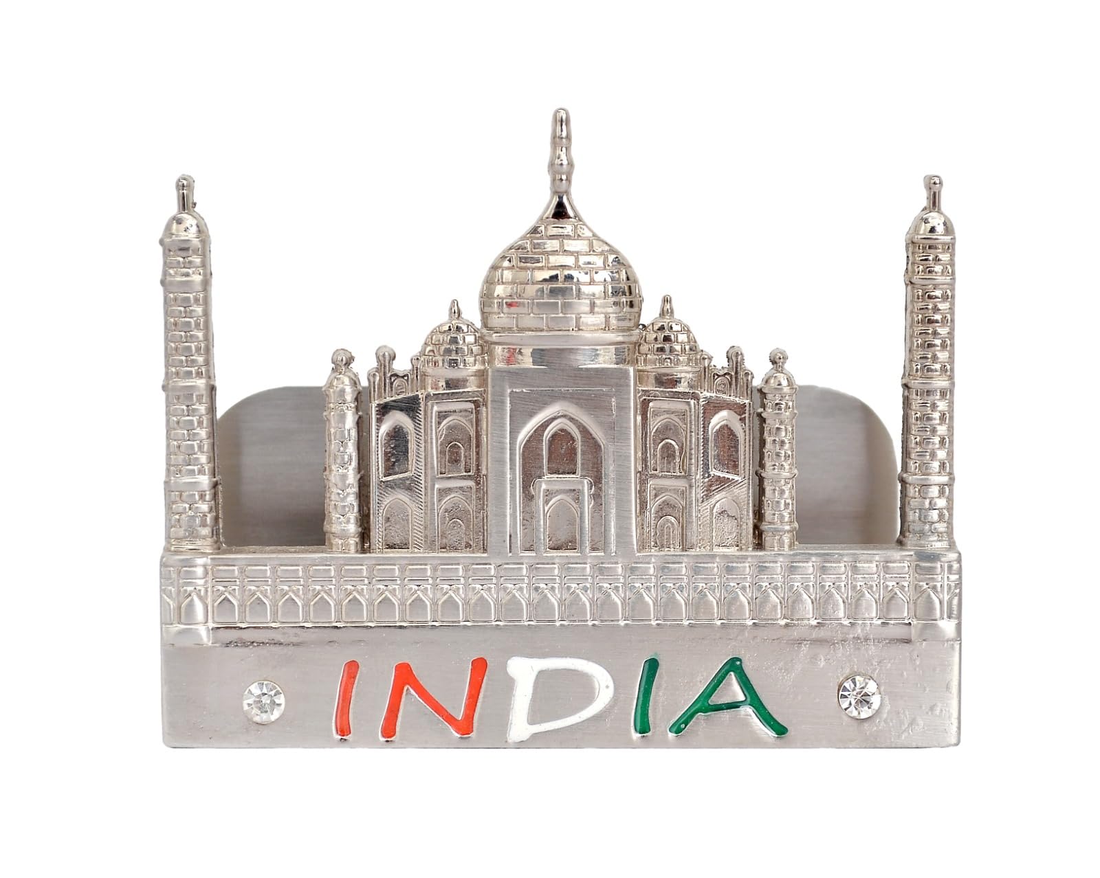 Collectible India Souvenir Metal Taj Mahal Card Holder for Office Stationary,Gifts SV-117SS