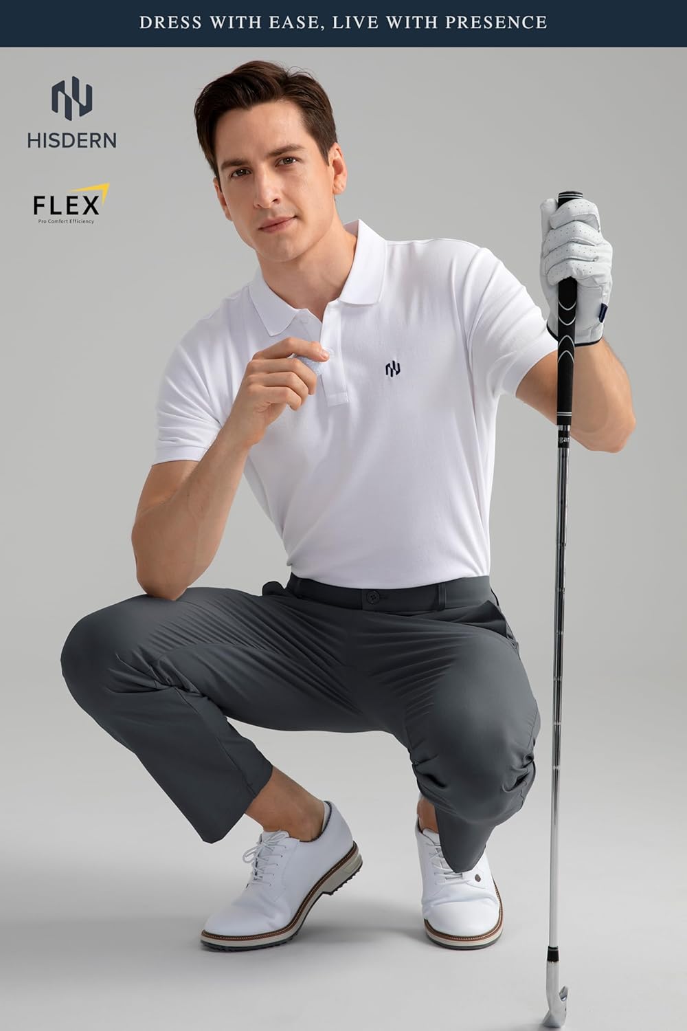 HISDERN Flex 301 Men's Stretch Golf Pants 30"/32" Lightweight Quick Dry Comfy for Business and Casual with Utility Pocket - Image 8