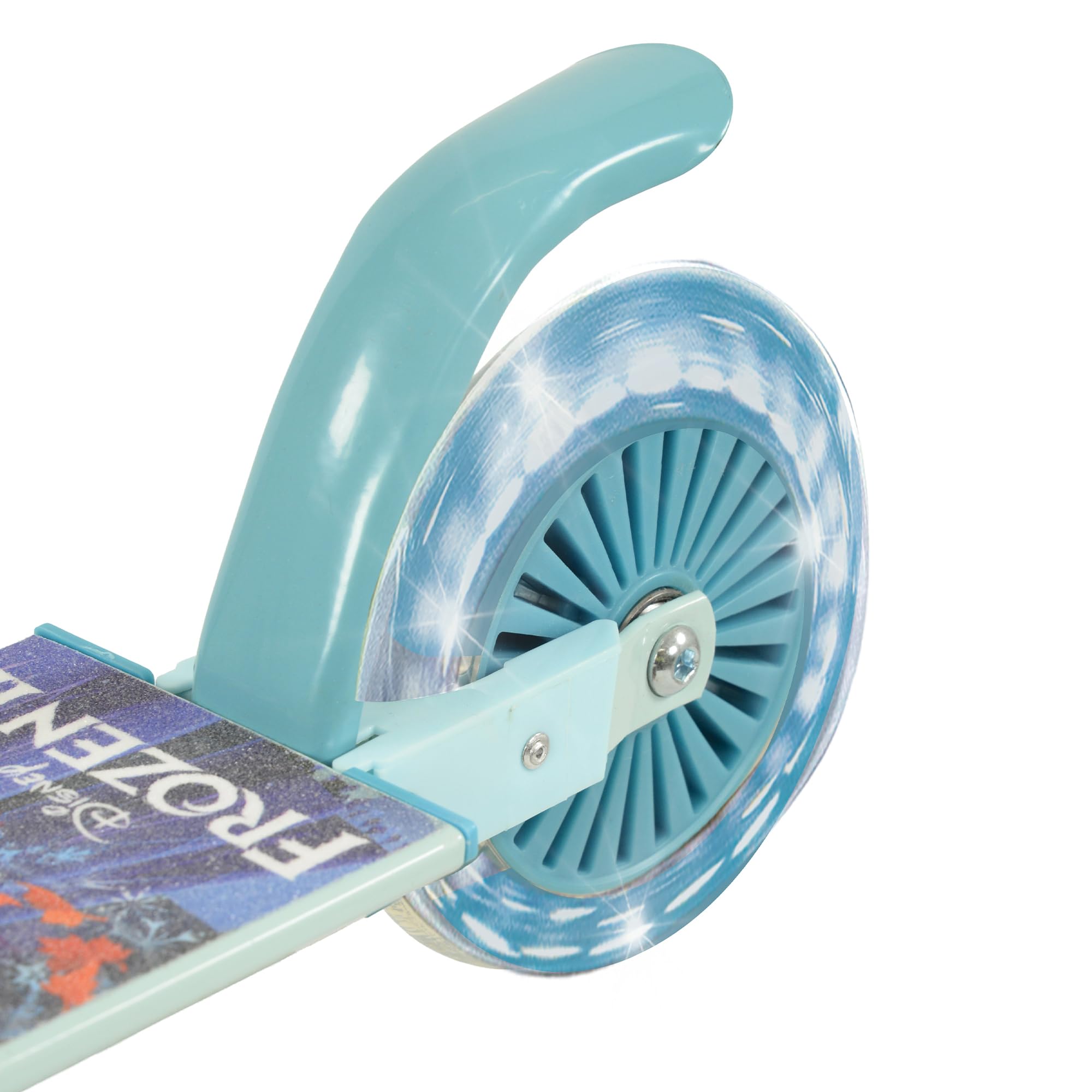 Disney Frozen 2 - Monopattino pieghevole per bambini e bambine, ruote luminose e manubrio regolabile, licenza ufficiale