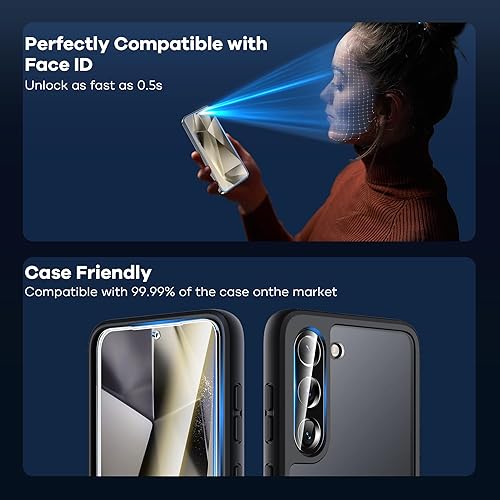 Miniatura 6 de AACL Protector de pantalla para Samsung Galaxy S24 Plus, vidrio templado con protector de lente de cámara para Samsung Galaxy S24 Plus, protector de