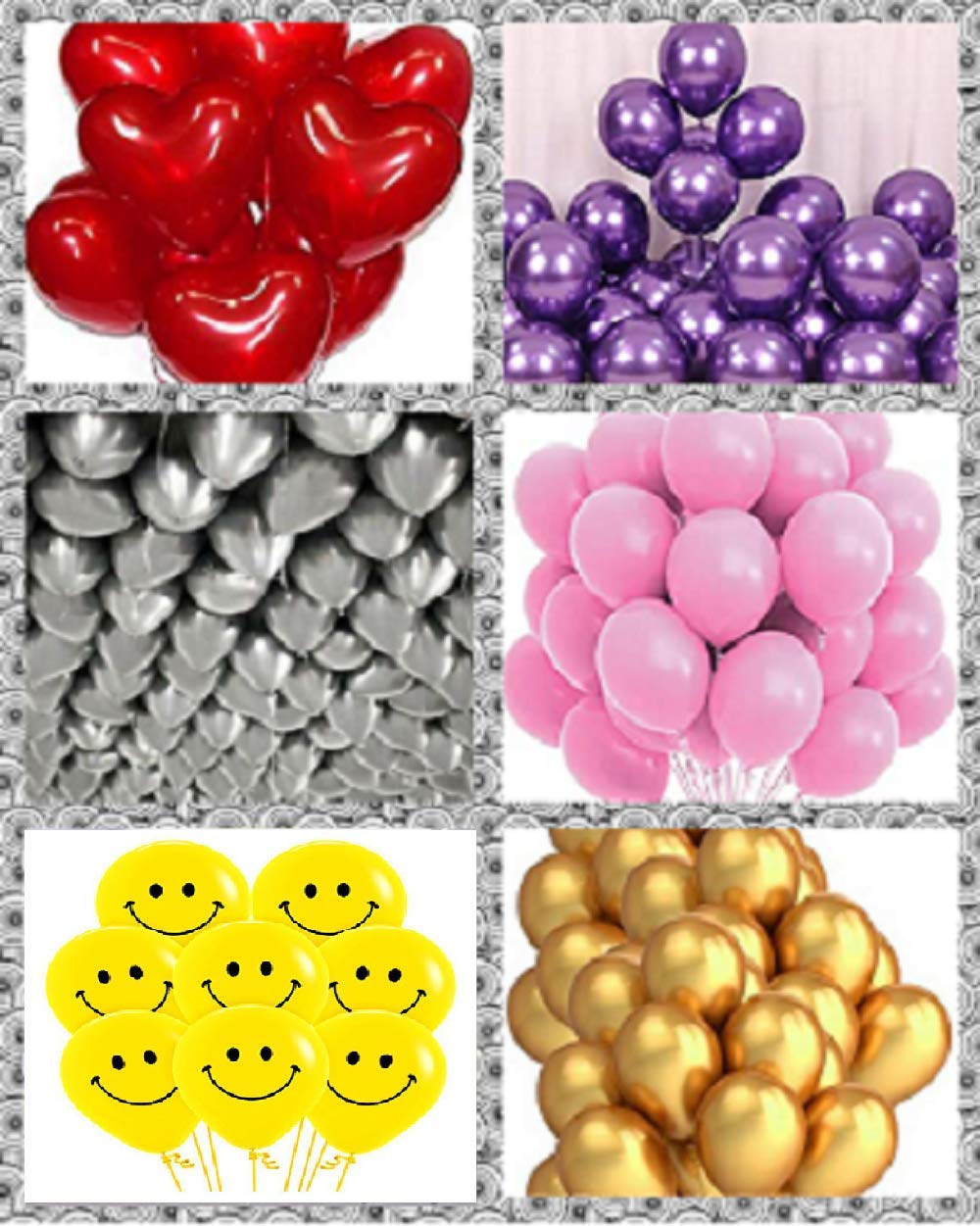 GNGS Pack of 60 Mix Party Balloons