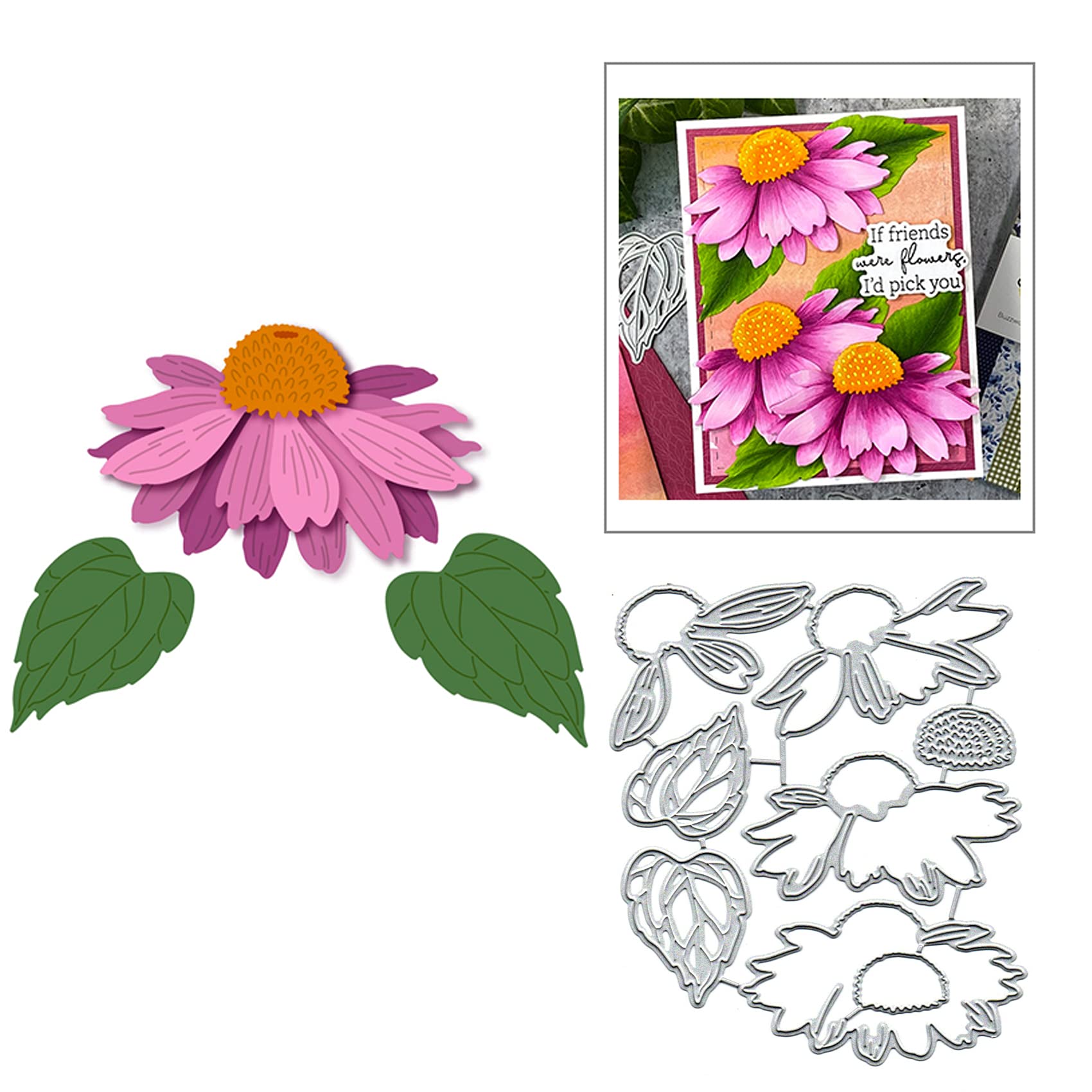 Lilyshopingstore Stanzschablonen Metall - Blumen & Blätter Für Scrapbooking