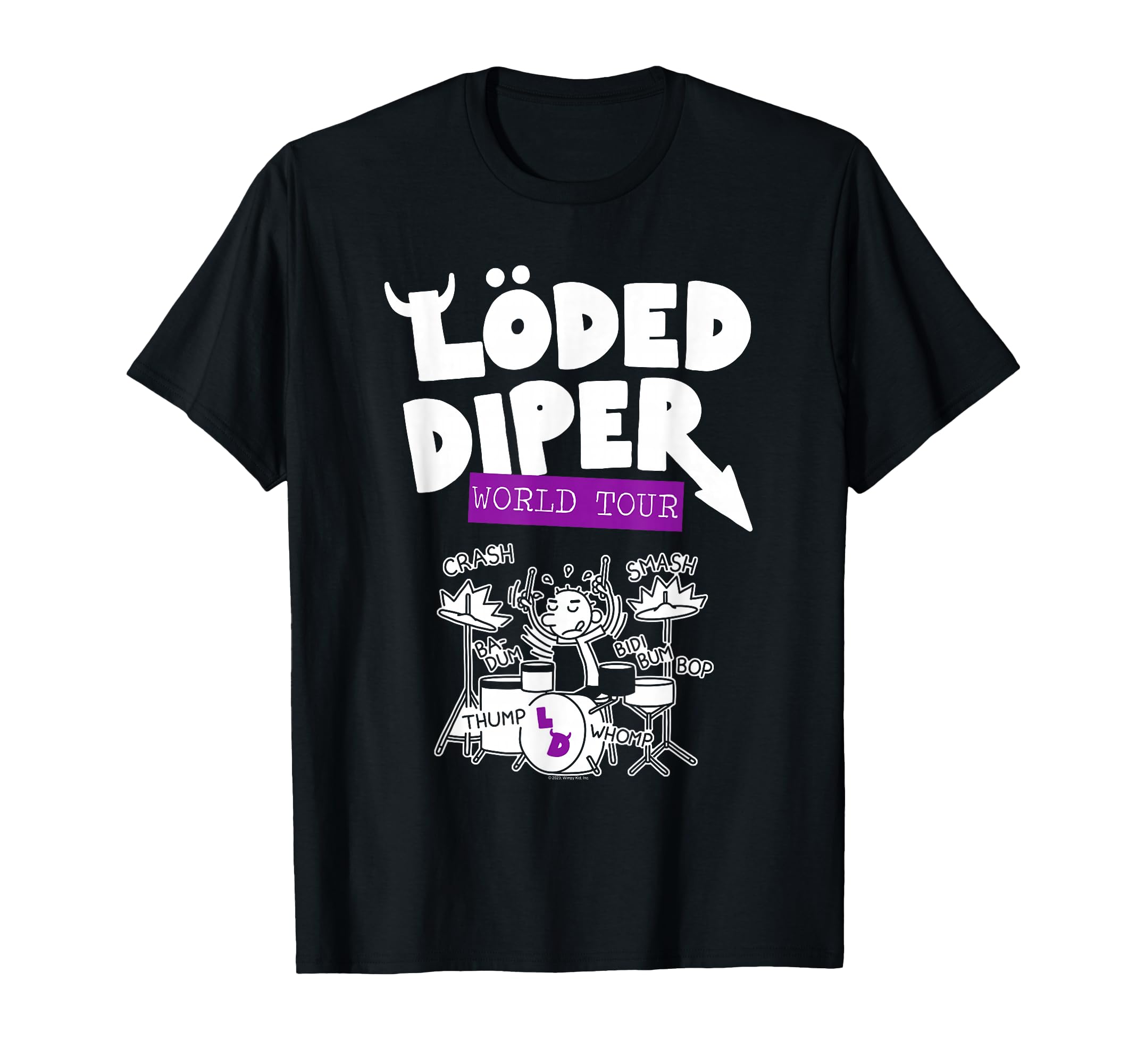 Diary of a Wimpy Kid Loded Diper Band World Tour Funny T-Shirt