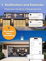 Vista 6 de Meross Control remoto inteligente para abrir puerta de garaje con antena externa, hasta 3 puertas individuales, compatible con Apple HomeKit, Yaxa