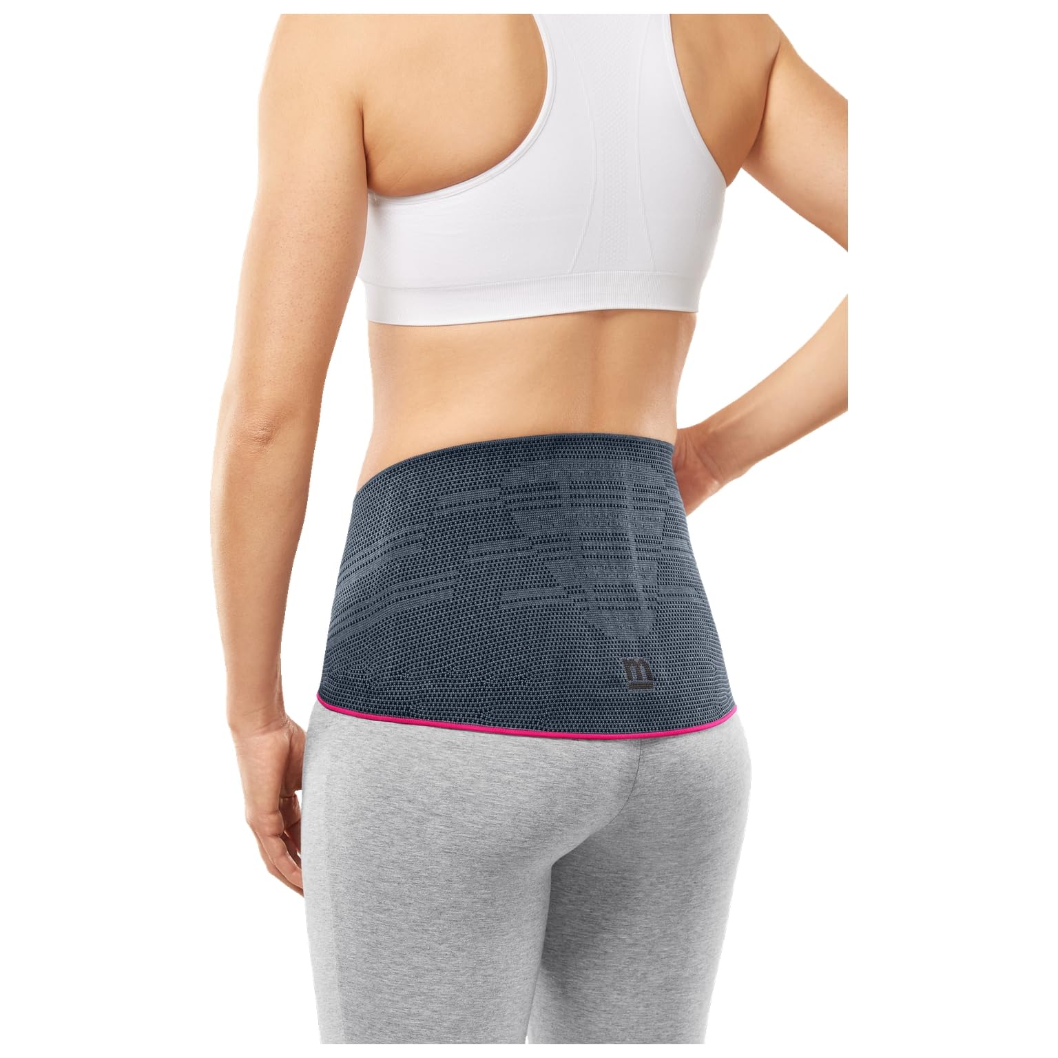 medi Lumbamed Plus vendaje de espalda para mujeres - Órtesis lumbar de soporte para estabilización con almohadilla Vario-Flex - Color: Plata - Tamaño: IV - Regulación de humedad y transpirable