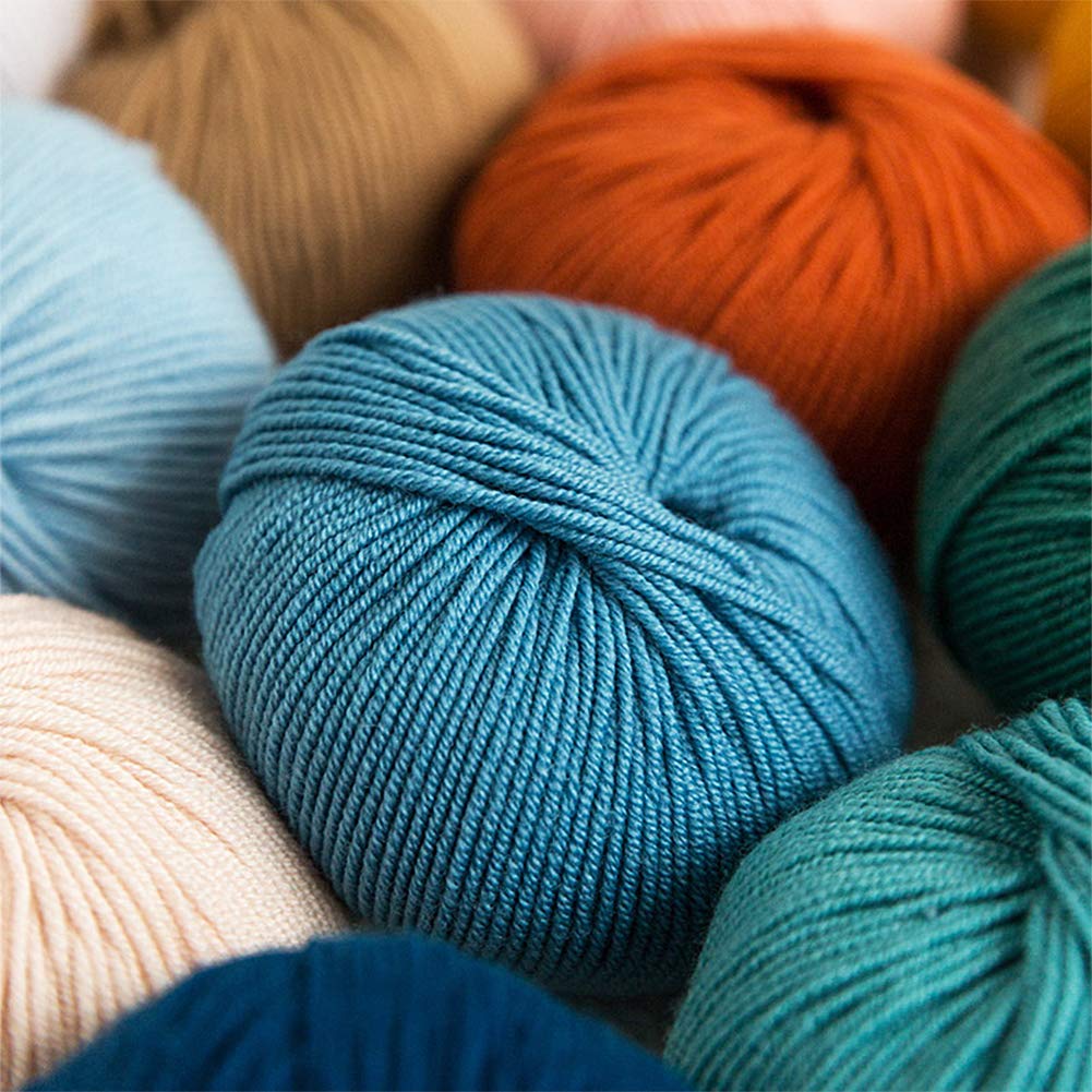 300G Cuatro hebras de Lana Merino Hilado para Hacer Punto y Ganchillo, suéter del bebé Sombrero de la Bufanda 38 Colores Disponibles,14