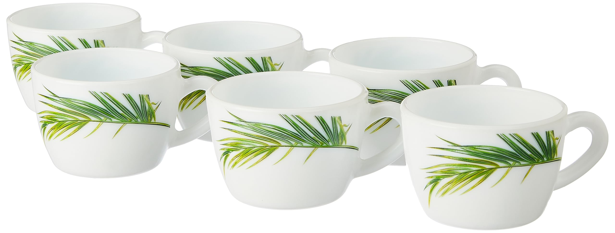 Larah by Borosil Crescent Opalware Cup Set of 6 pcs | Tea/Coffee Cups 145 ml | Microwave & Dishwasher Safe | Bone-Ash Free | Crockery Set Ideal for Daily Use & Gifting, White (B0C89FRTMV) Amazon Price History, Amazon Price Tracker