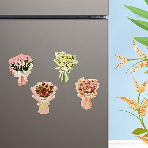 Miniatura 3 de Bonito juego de imanes de resina para nevera, paquete de 4 imanes creativos y divertidos para refrigerador, decoración de cocina y oficina para