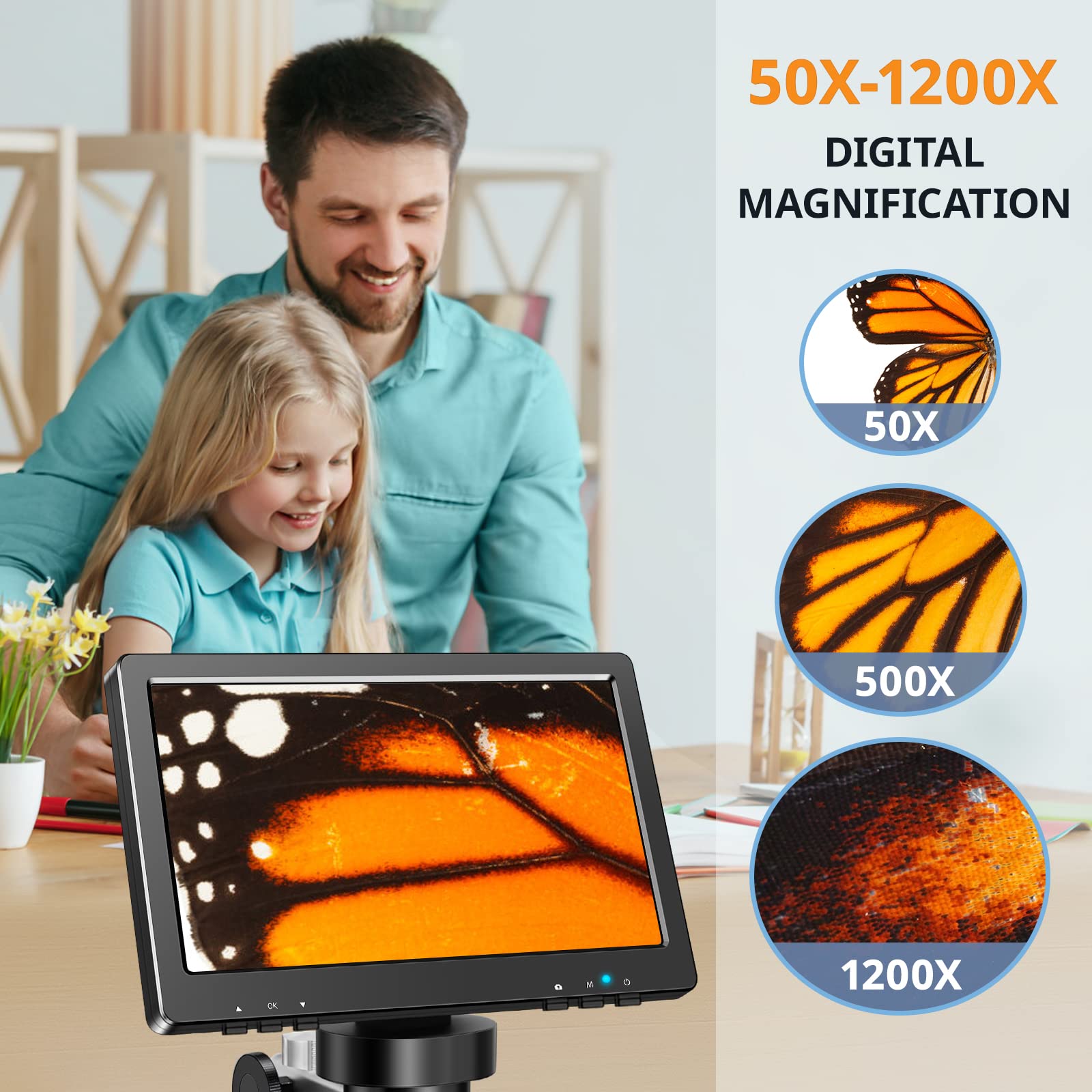 Digitales Mikroskop. Digitales Mikroskop 1200X Für Löten, Reparatur-Lupe Tragbar