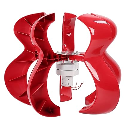 Wind Generator, 12V/24V Gourd Shaped Wind Power Generator with 5 Leaves, Wind Turbines Generator for Ships Street Lamp Charging, Low Wind Speed Starting(400W)