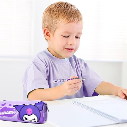 Miniatura 7 de Bonitos suministros escolares, suministros de oficina kawaii, juego de papelería incluye lápiz Cse, bolígrafo de gel, regla, calcomanías, lápices,