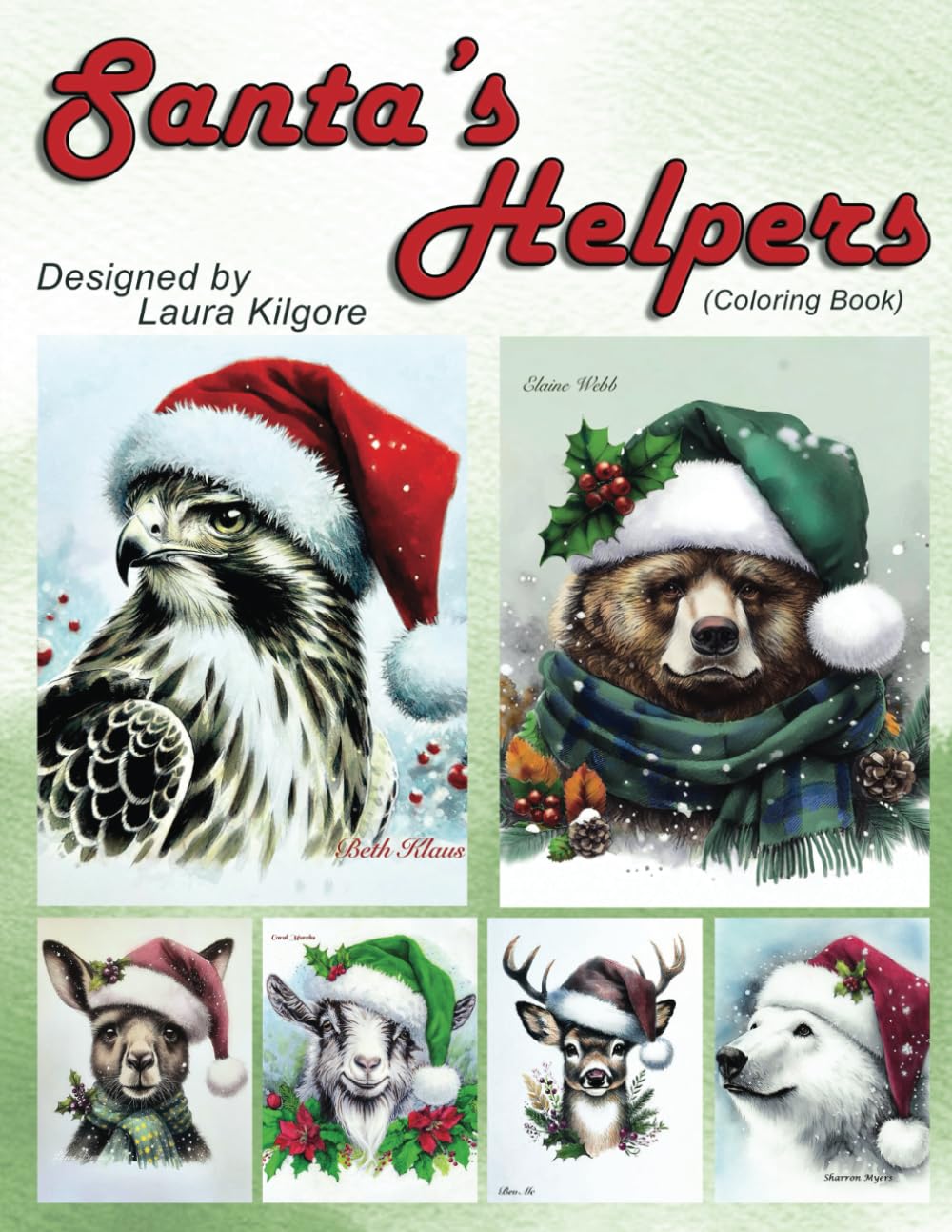 Santa's Helpers: 48-Page Coloring Book in Greyscale for Adults