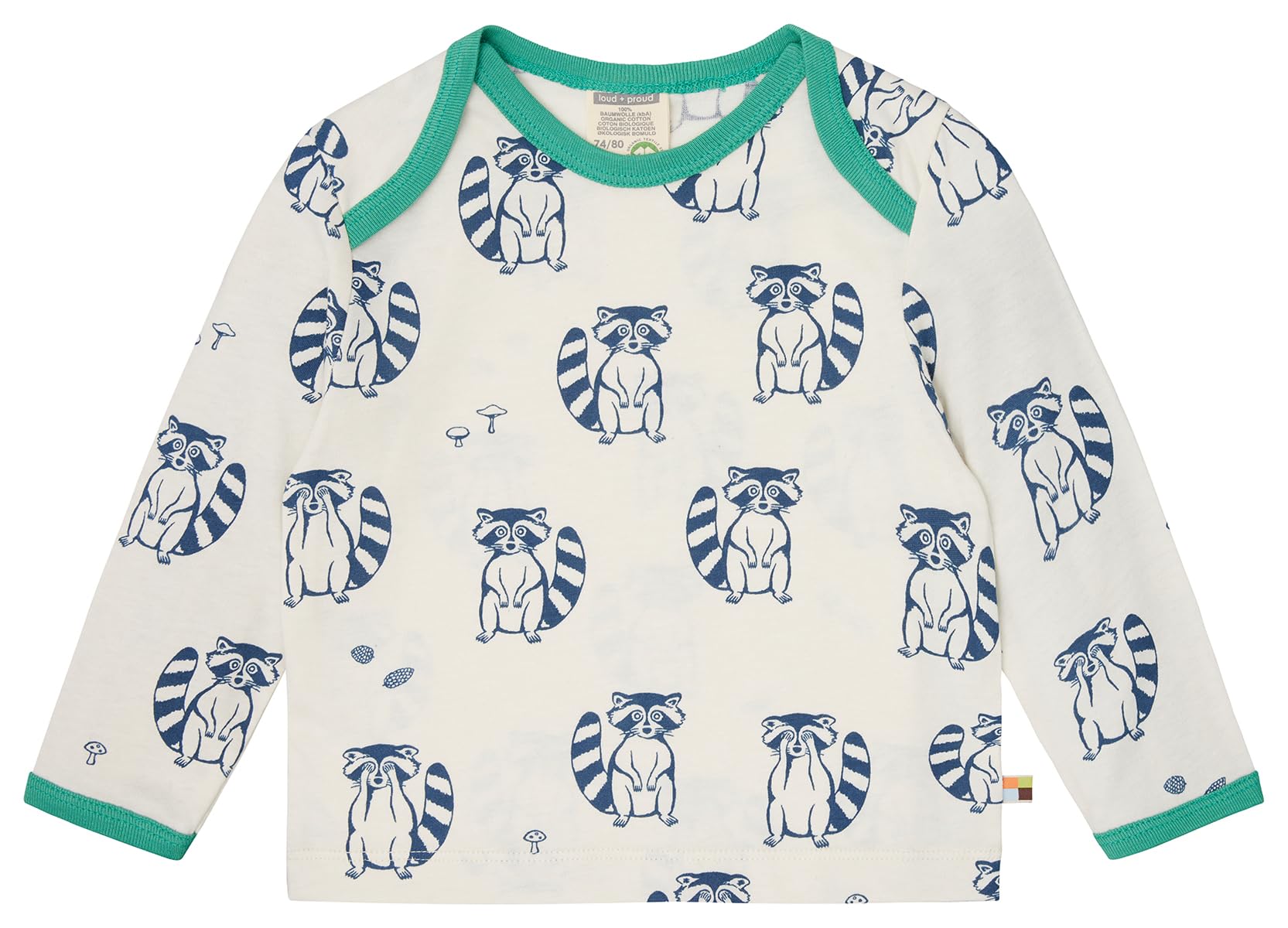 Loud + Proud Unisex Kinder Langarm mit Druck, GOTS Zertifiziert Shirt