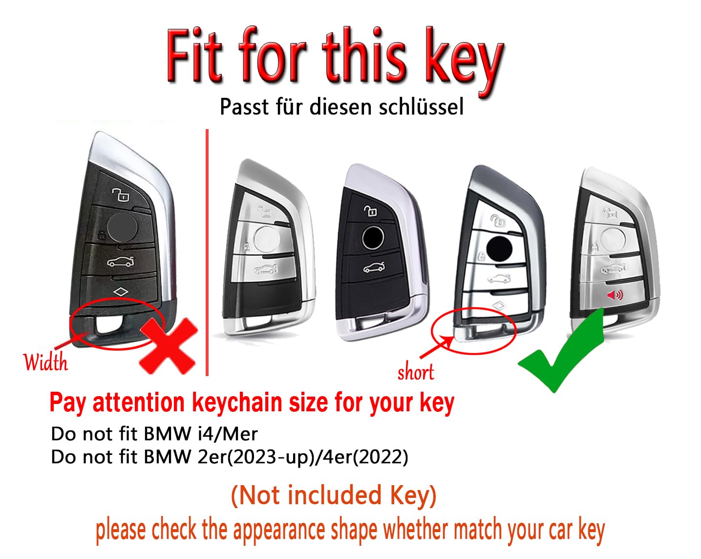 Custodia per chiavi BMW Serie 5 6 7 8 i8 X3 X4 X5 X6 X7 Z4 schermo del display