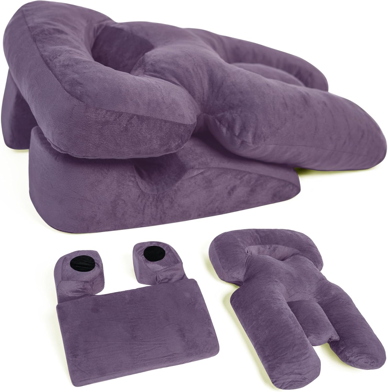 Zomaple Facedown Pillow, Silk, Lavender – Breathe Easier While Resting Prone – Memory Foam, Washable Cover, & Ventilated Design – Face Down Pillow After Eye Surgery, BBL, Vitrectomy, & More Silk Lavender