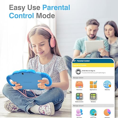 Miniatura 5 de Tableta para Niños de 7 Pulgadas, Tabletas para Niños Pequeños de 3-7 Años, Tableta de Aprendizaje para Niños Pequeños de 32GB con Pantalla Táctil,