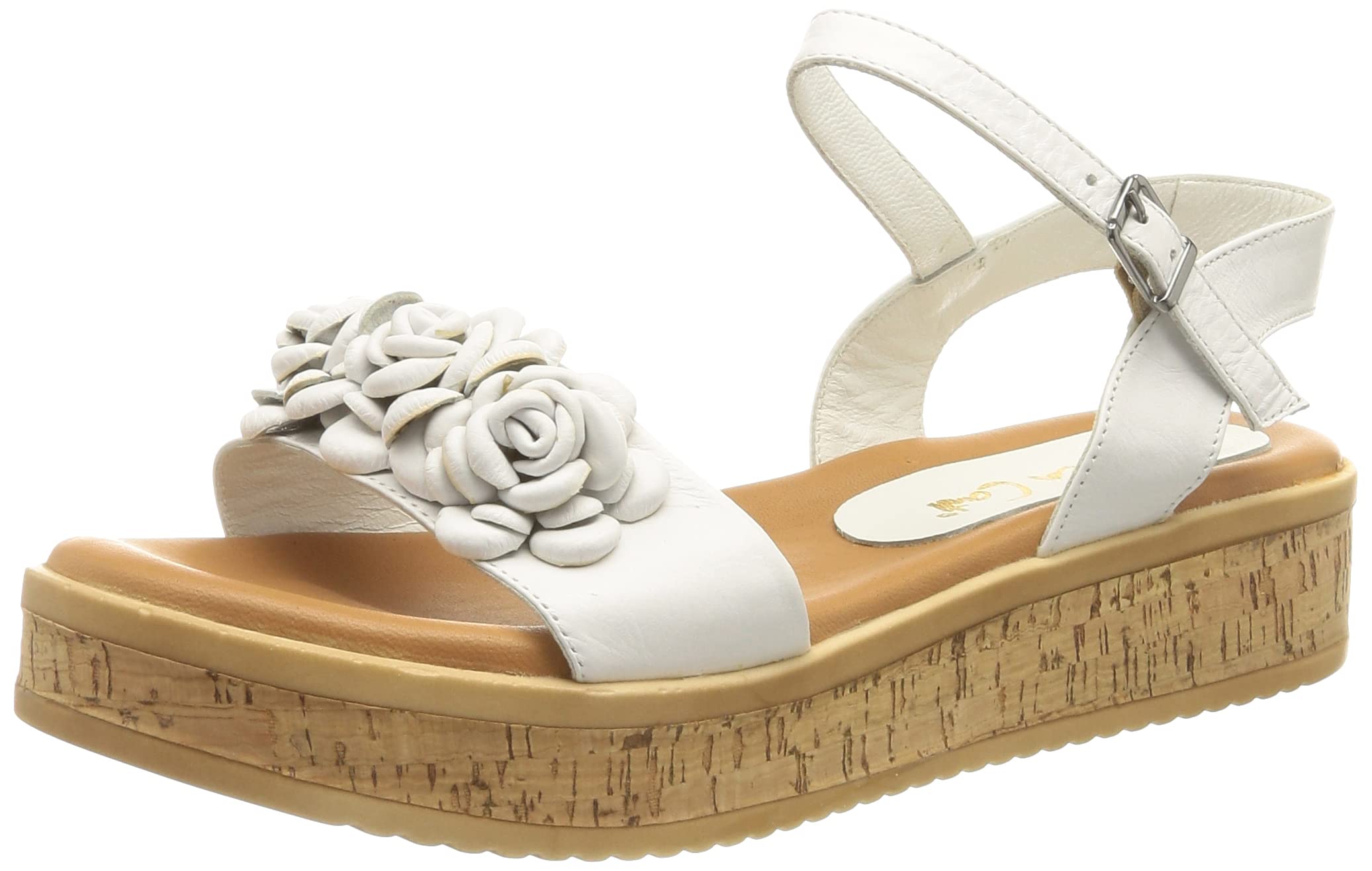 Andrea Conti Women’s 1987803 1987803 Sandal, Weiß, 7.5 UK