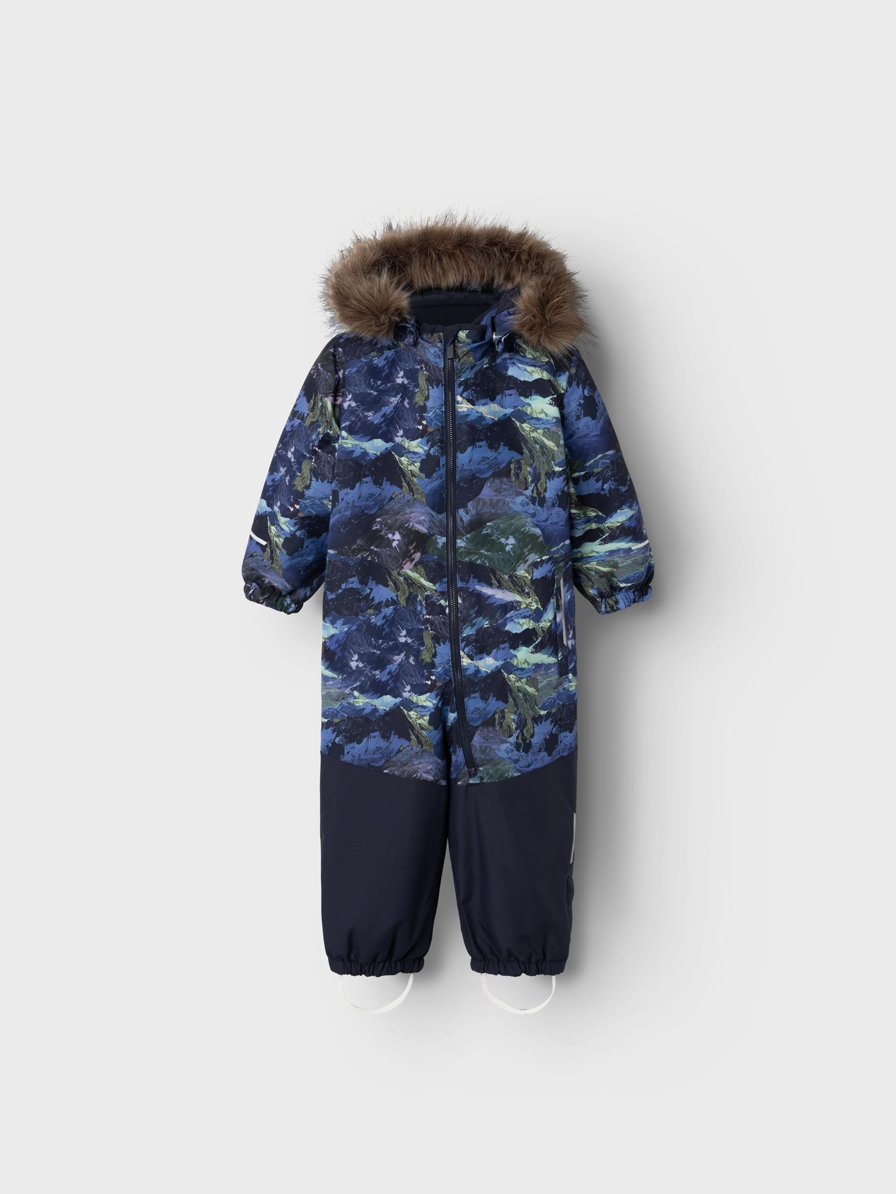 NAME IT Kombinezon śnieżny Chłopcy Nmmsnow10 Suit Line Aop Fo