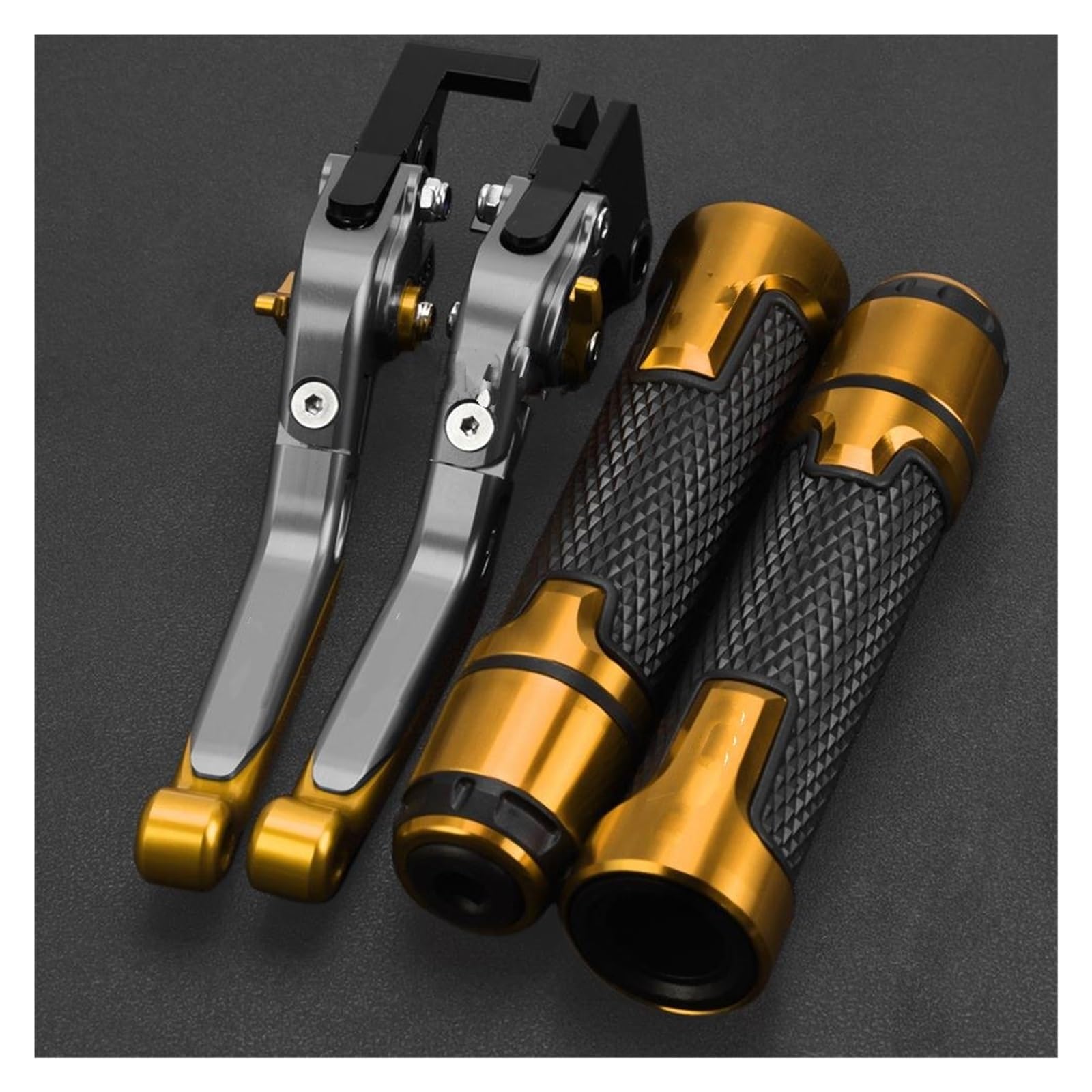 OUVECR Motorbike Brake Levers for Kawasaki for Z800 2013-2017 Motorcycle Adjustable Aluminum Brake Clutch Lever Handlebar Hand Grip End(K)