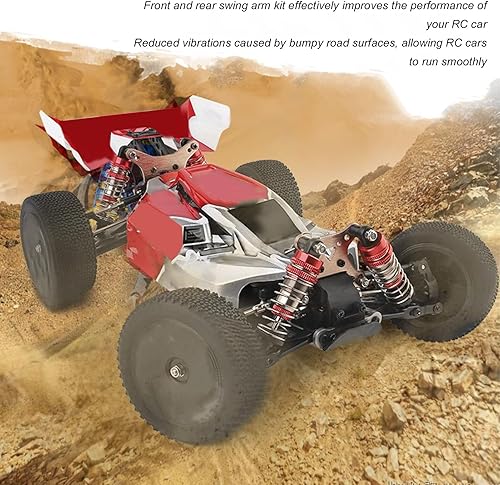 Miniatura 3 de VGEBY Brazo de suspensión RC, 4pcs RC brazo oscilante trasero delantero 144001 piezas para WLtoys 144001 144002 124019 124018 124017 144010 modelo