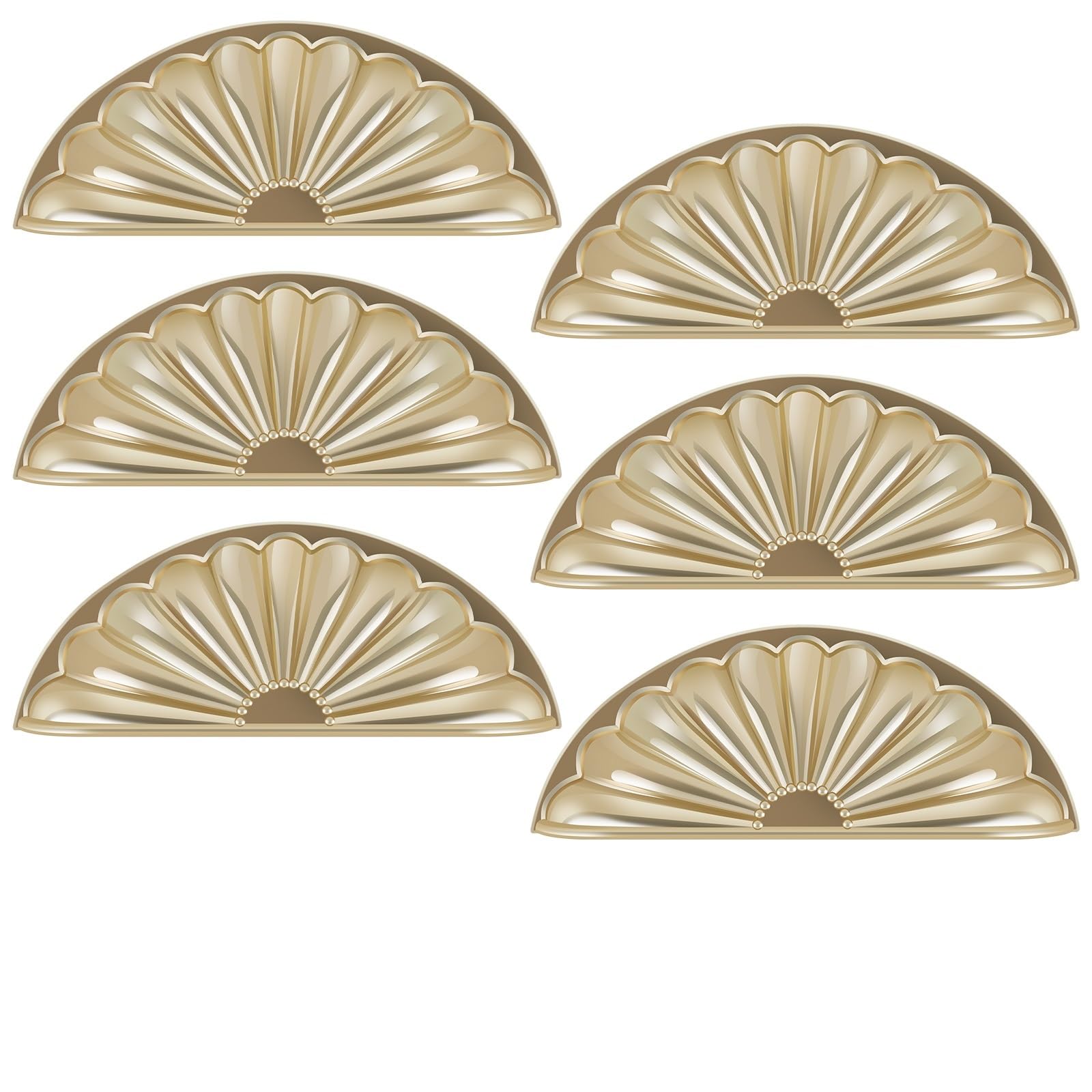 ZHSOAO 6 Pcs Cabinet Cup Pull Sturdy Drawer Knobs Decorative Knob Compact Pulls for Cabinet Cupboard(Color 1)