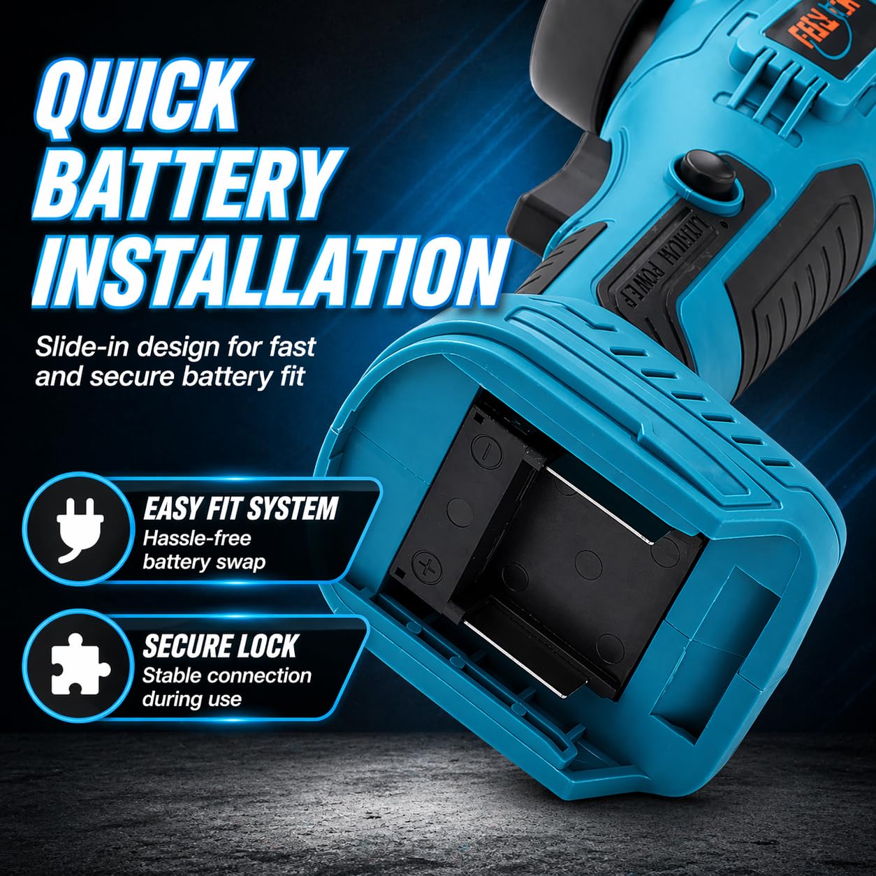 Amoladora Angular Inalámbrica Brushless 21V KATSU FIT-BAT, 115mm con Motor sin Escobillas para Cortar Pulir, 3 Velocidades, Baterías no Incluidas (Solo Máquina) 102606